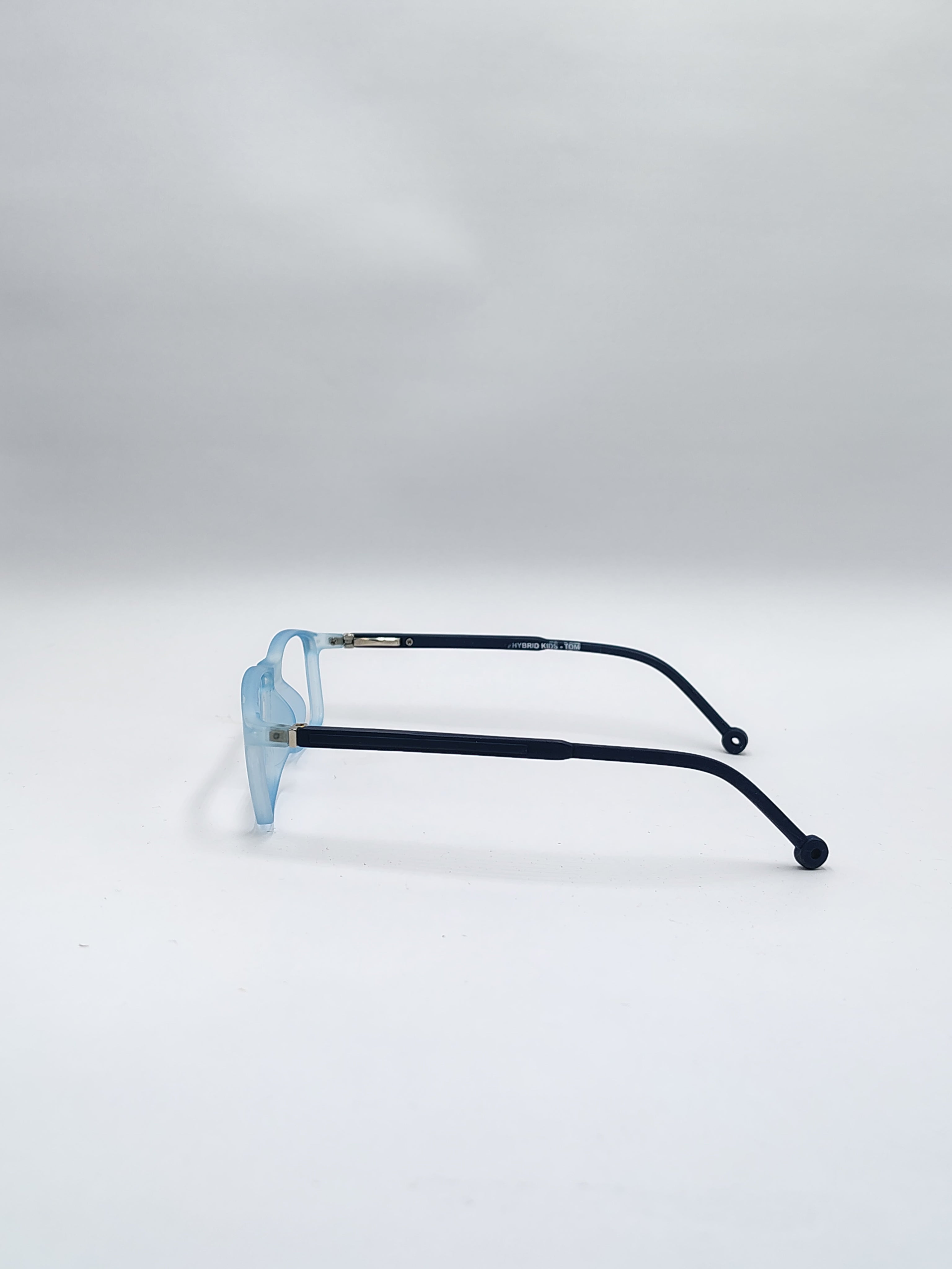 vision plus hybrid matte sky and navy blue frame