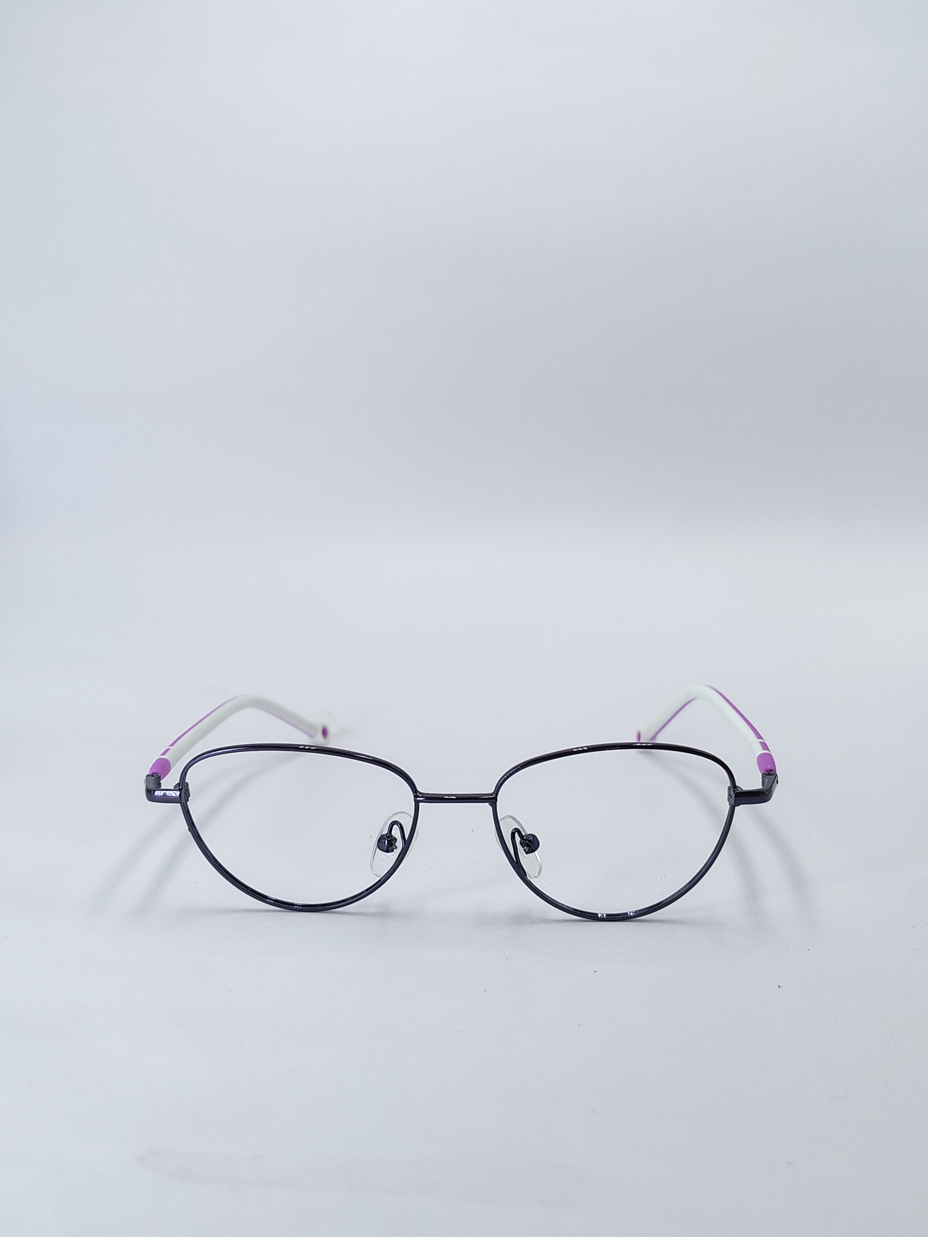 vision plus dark metallic purple and white frame