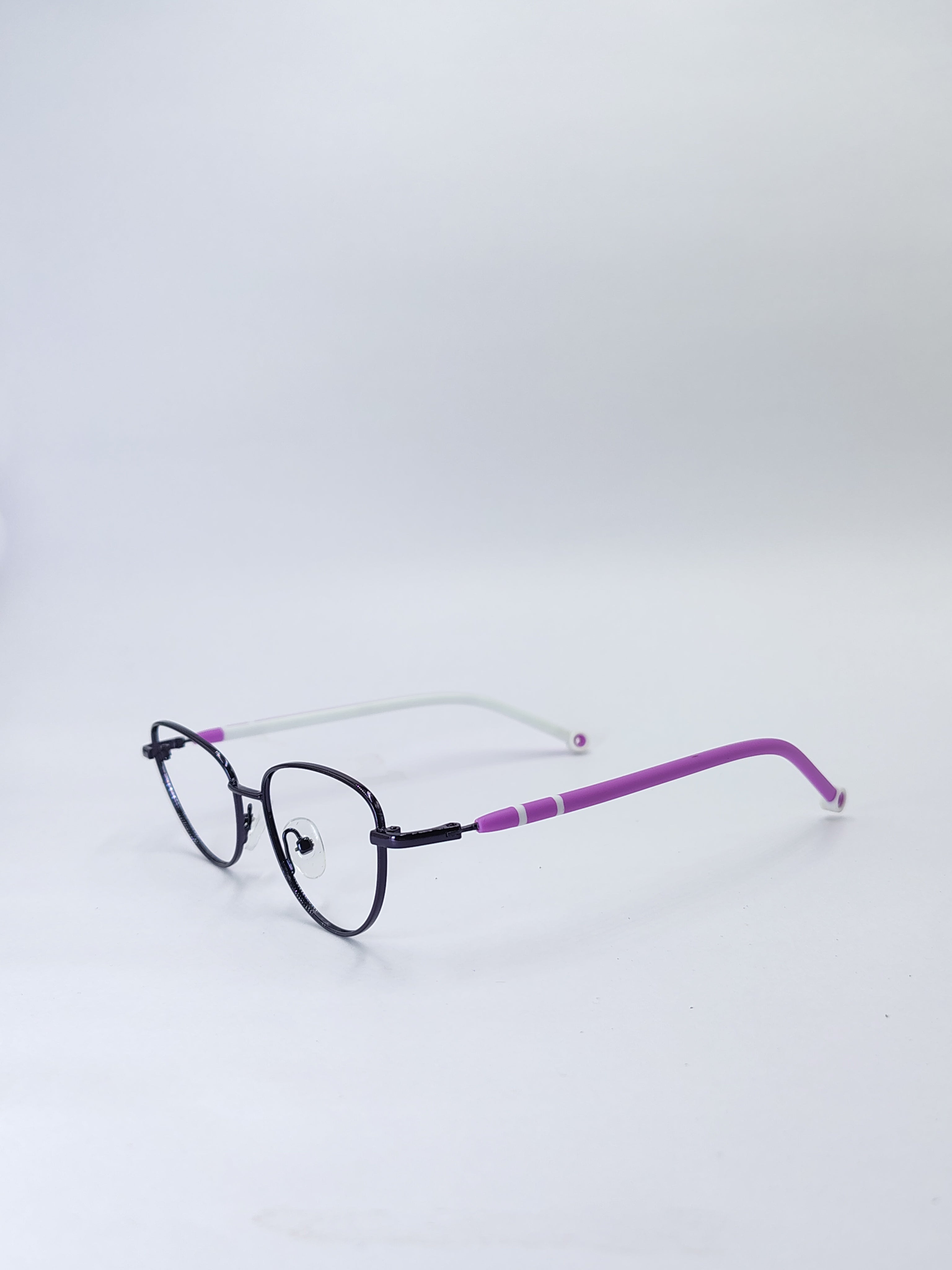 vision plus dark metallic purple and white frame