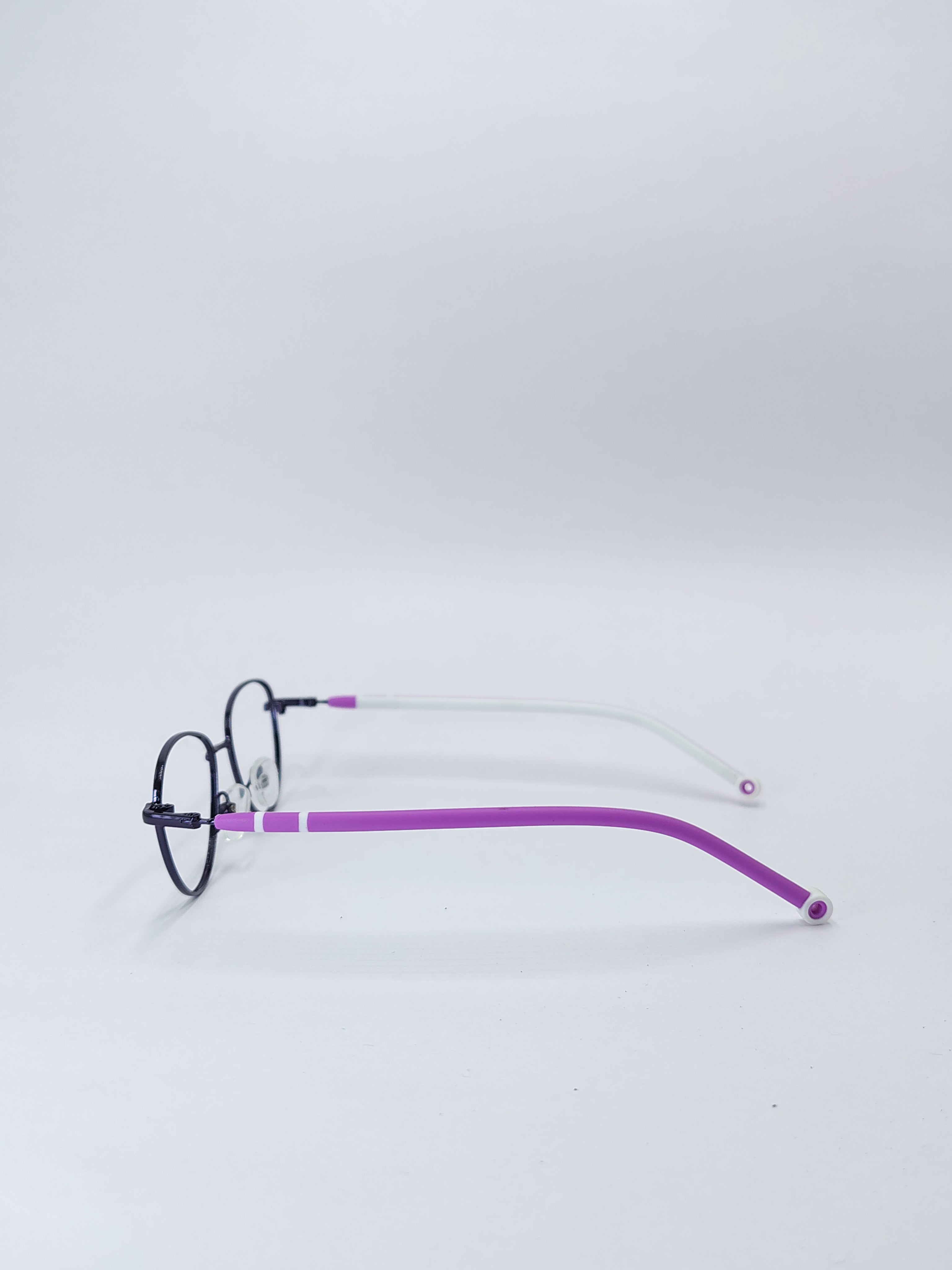 vision plus dark metallic purple and white frame