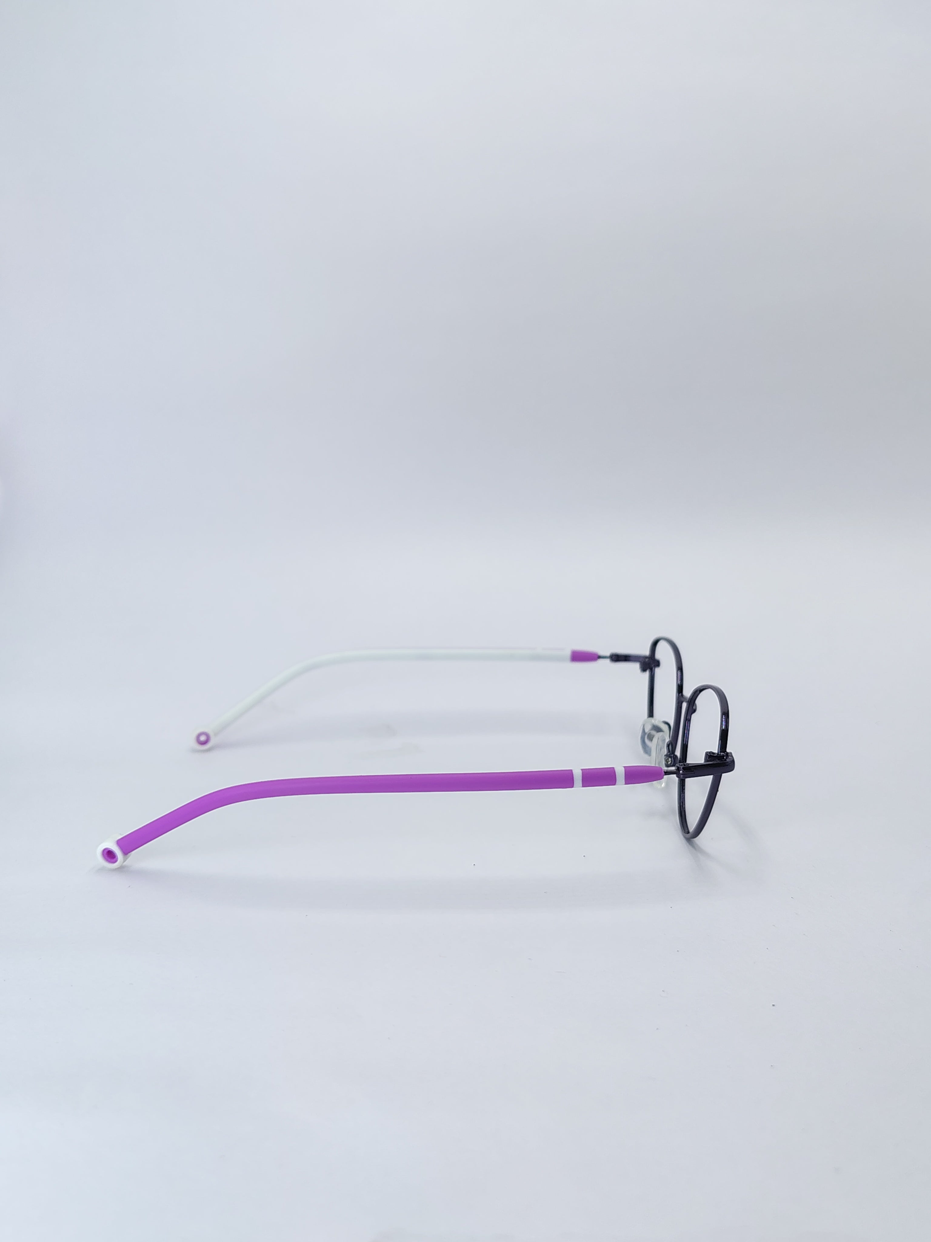 vision plus dark metallic purple and white frame