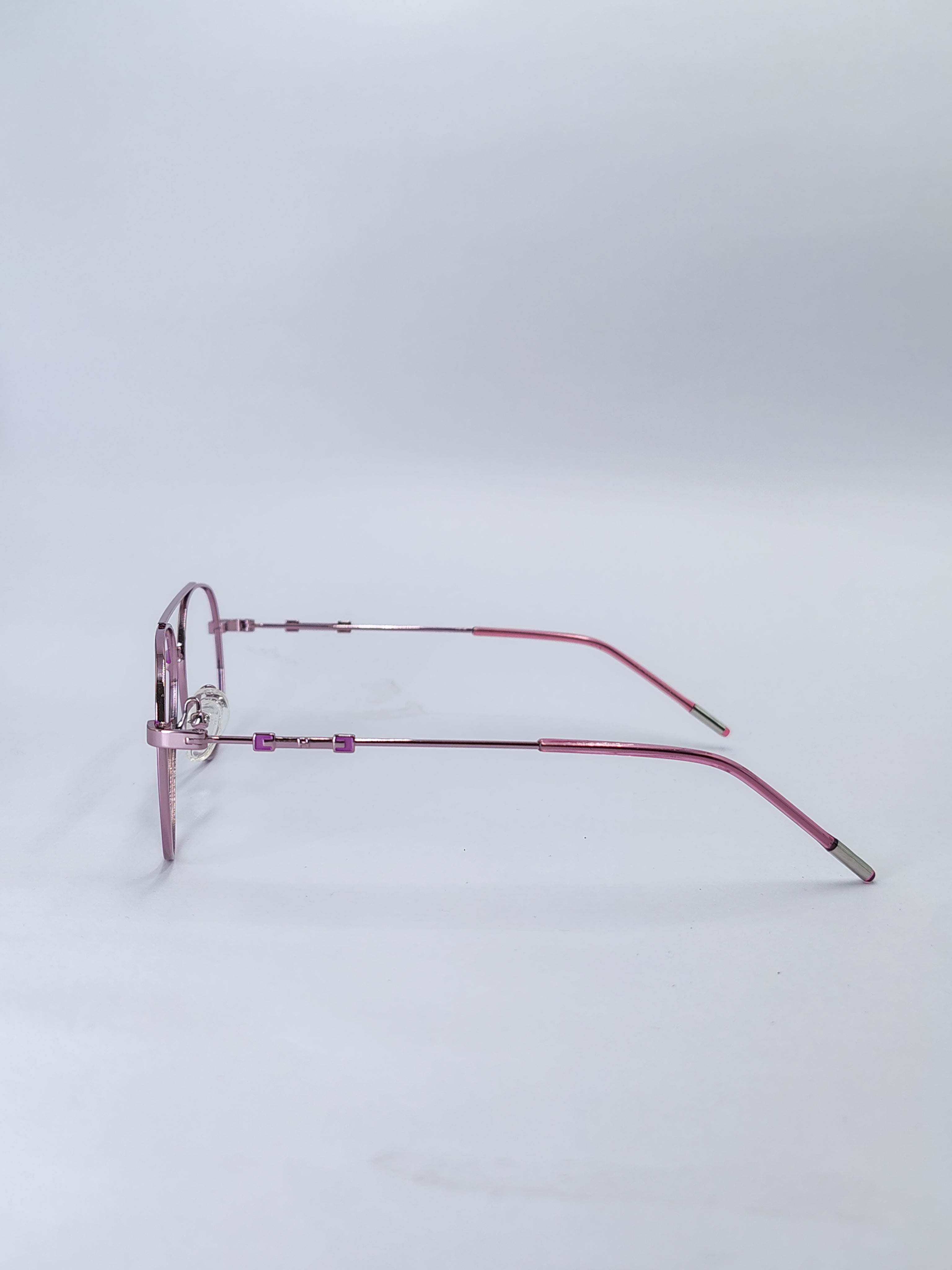vision plus aviator metallic pink metal frame