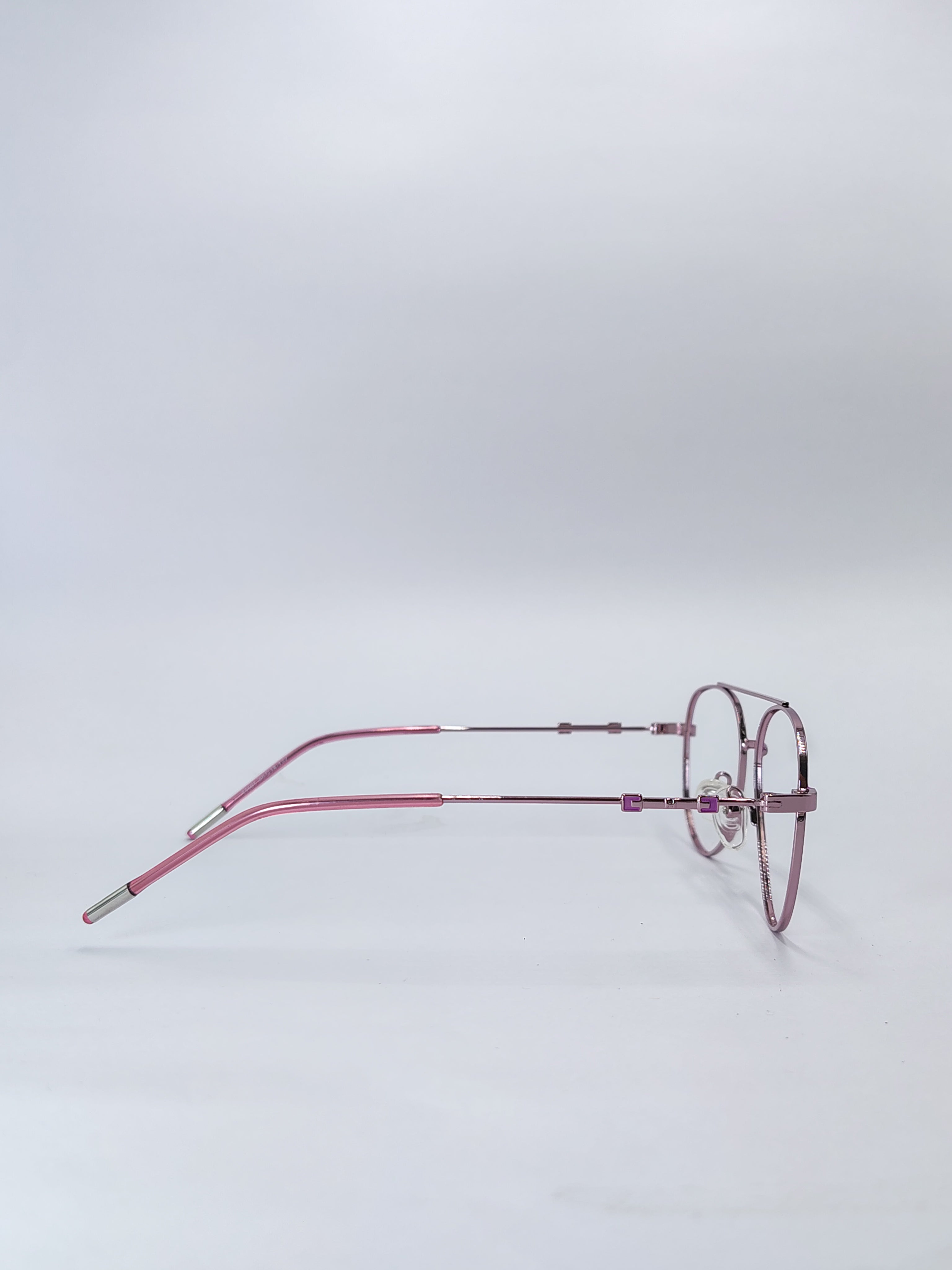 vision plus aviator metallic pink metal frame