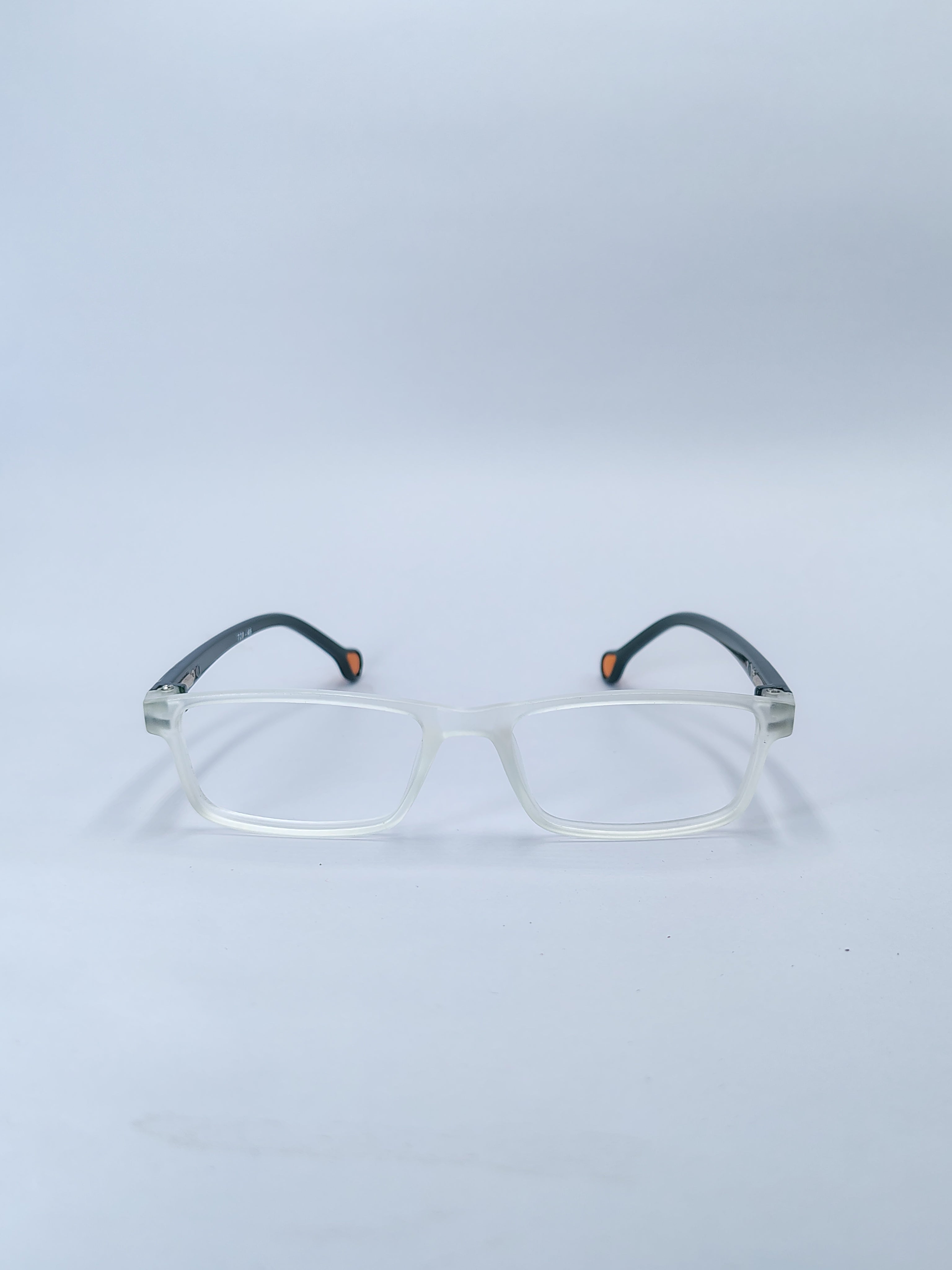 vision plus raw matte white and gloss green frame