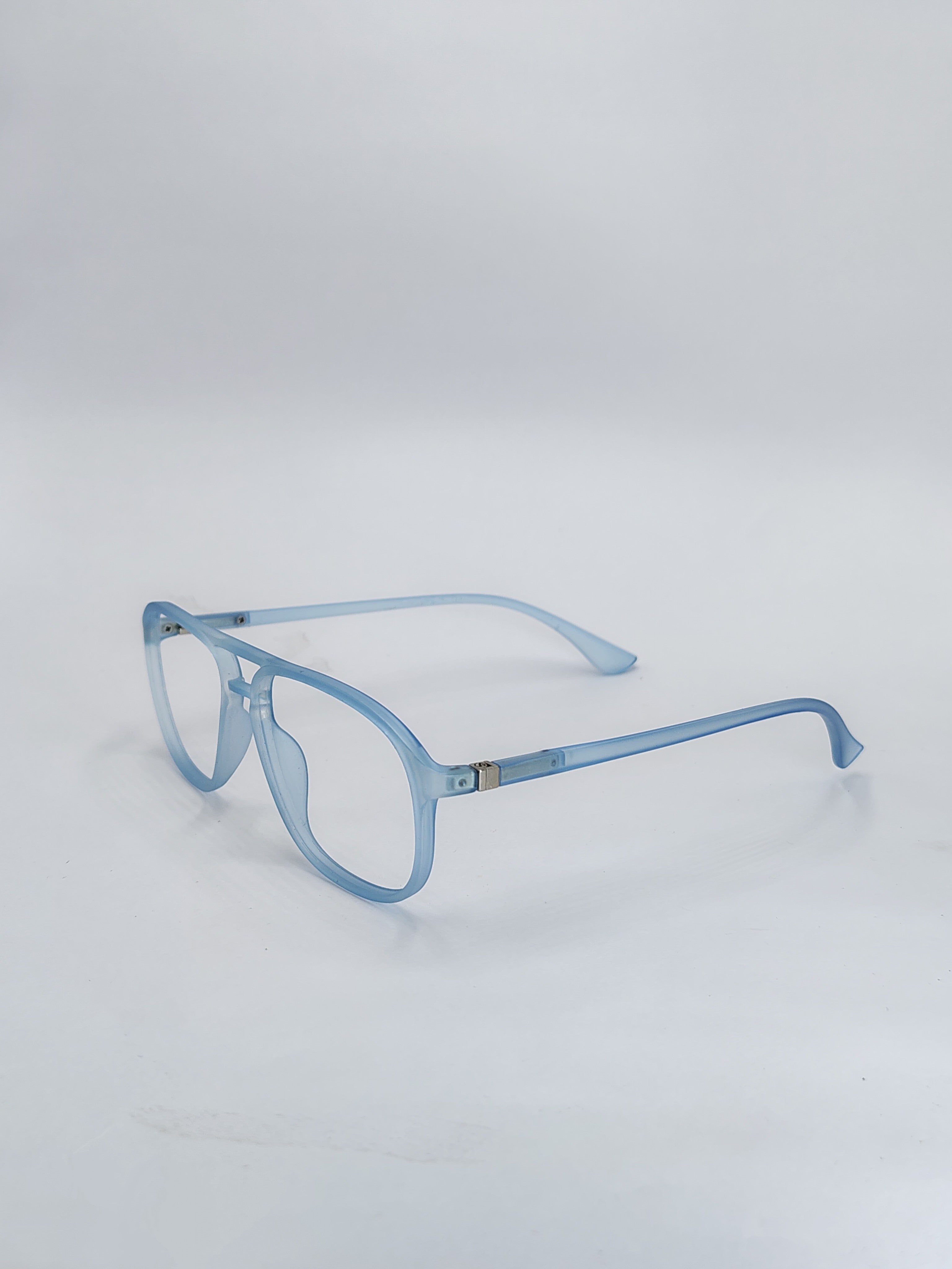 vision plus hybrid crystal matte sky blue frame