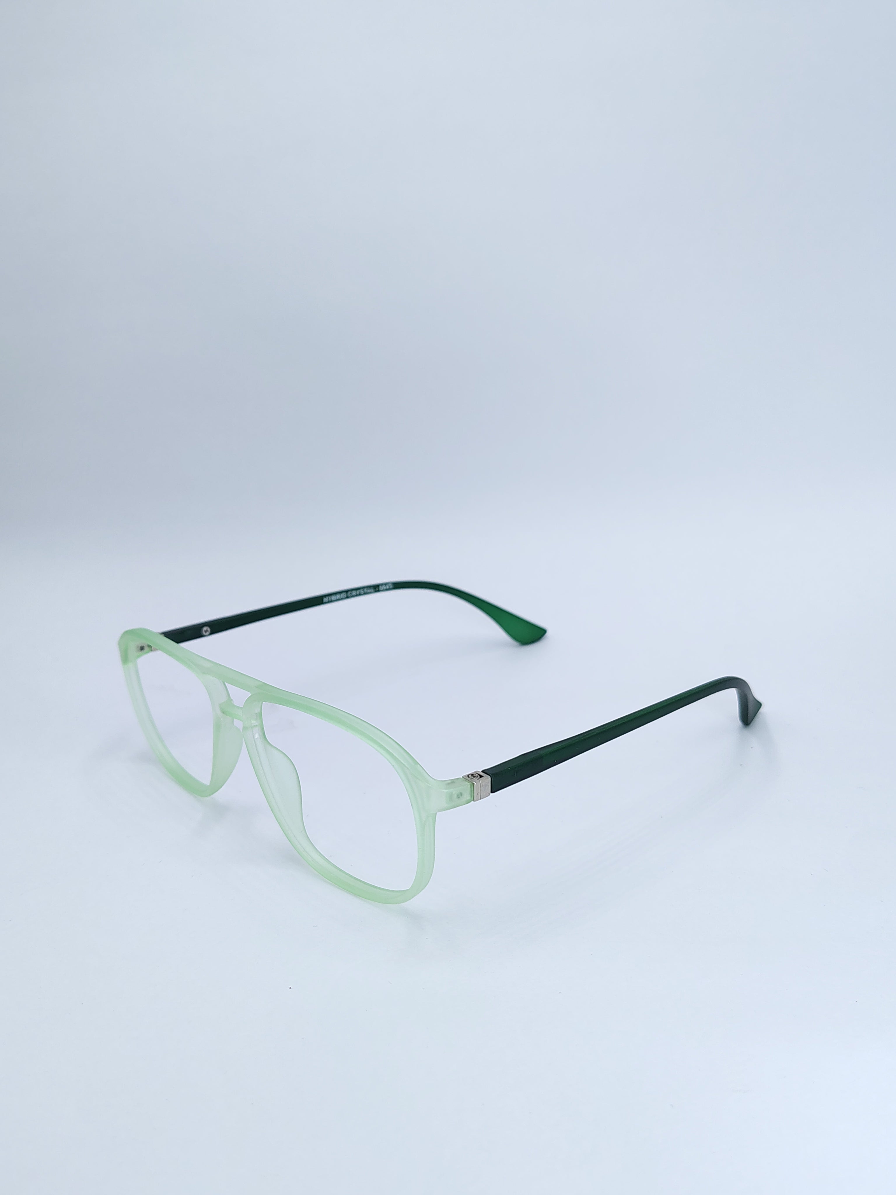 vision plus hybrid crystal dual matte green frame
