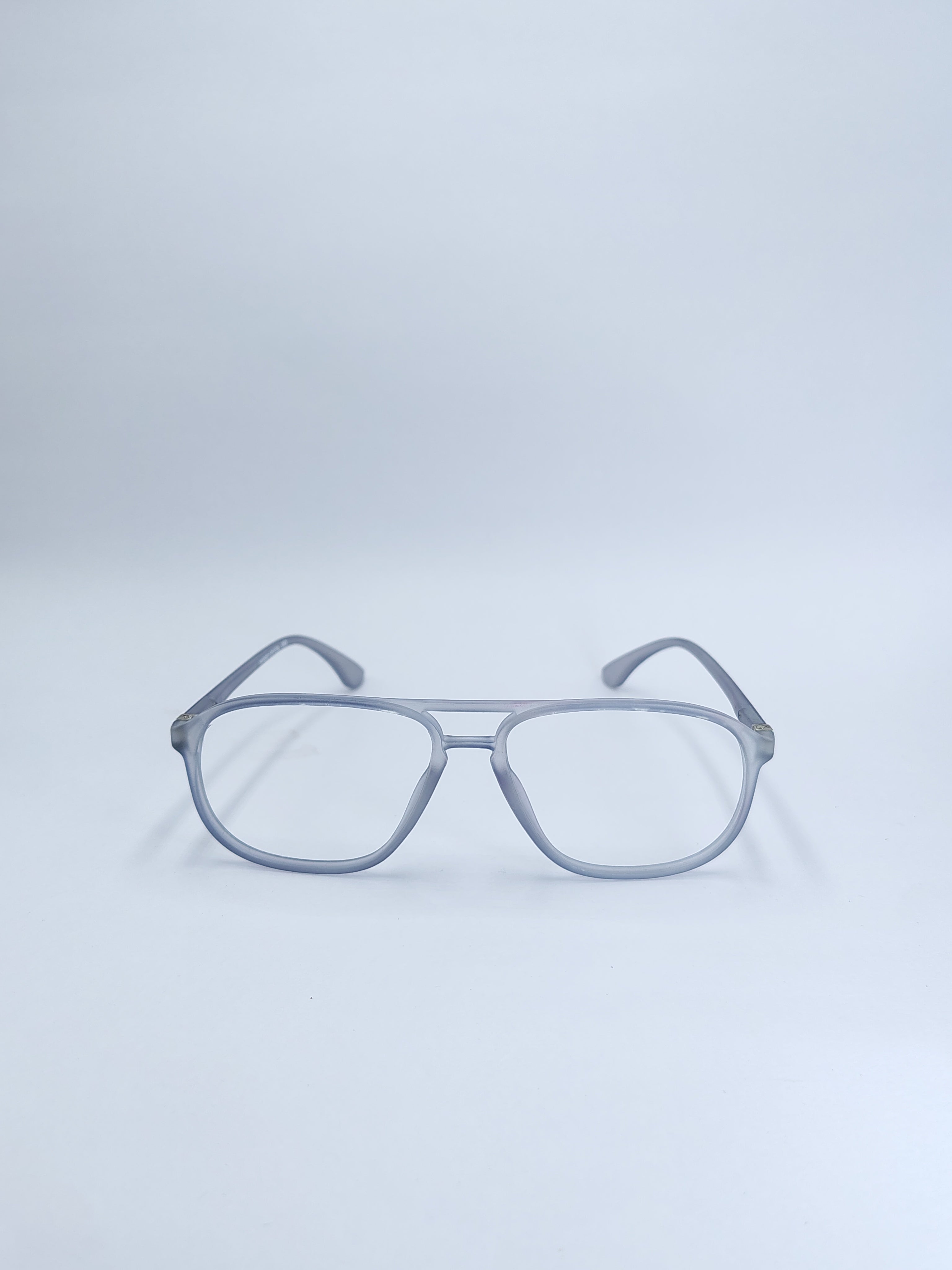 vision plus hybrid matte gray aviator frame