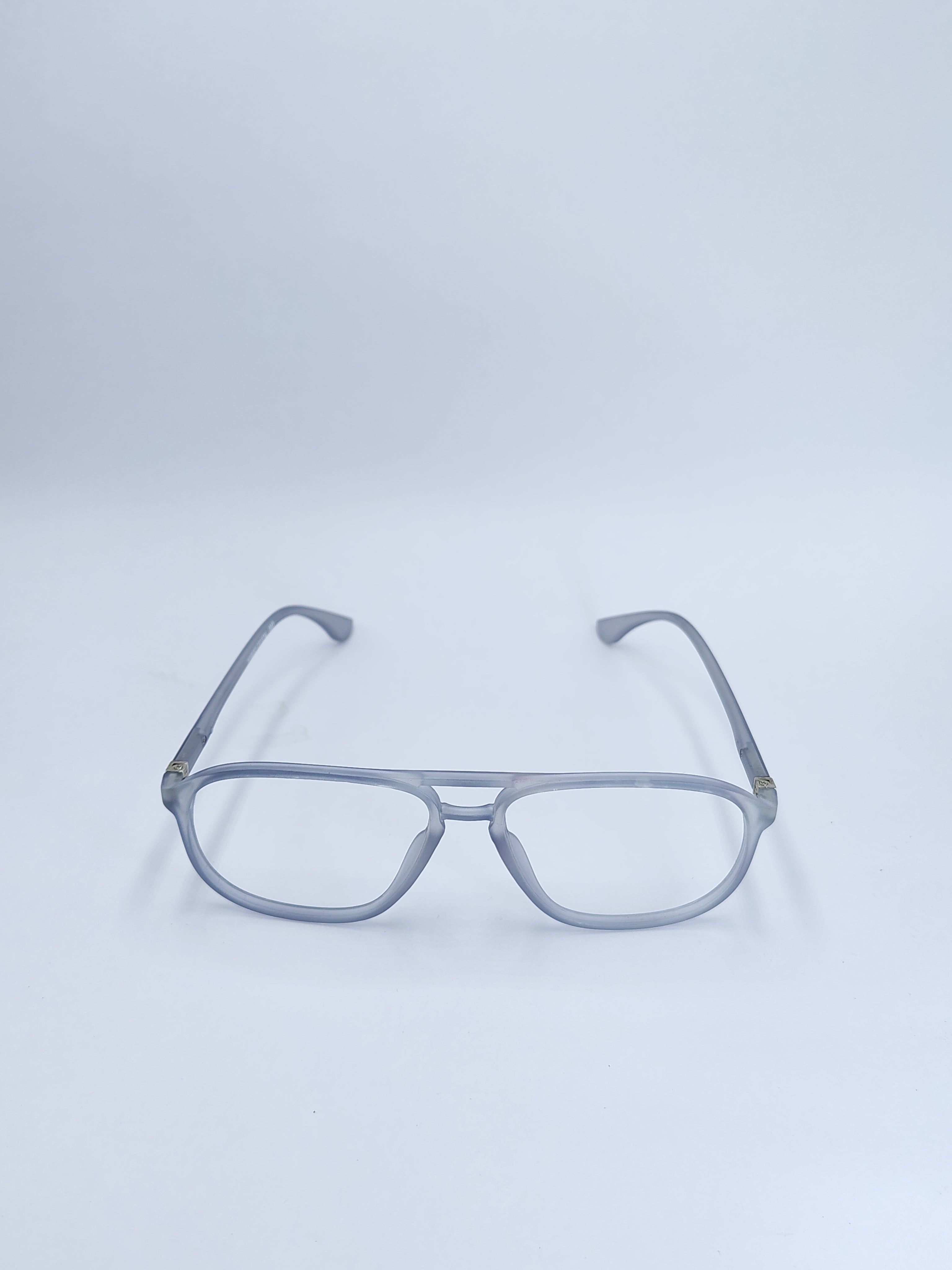 vision plus hybrid matte gray aviator frame