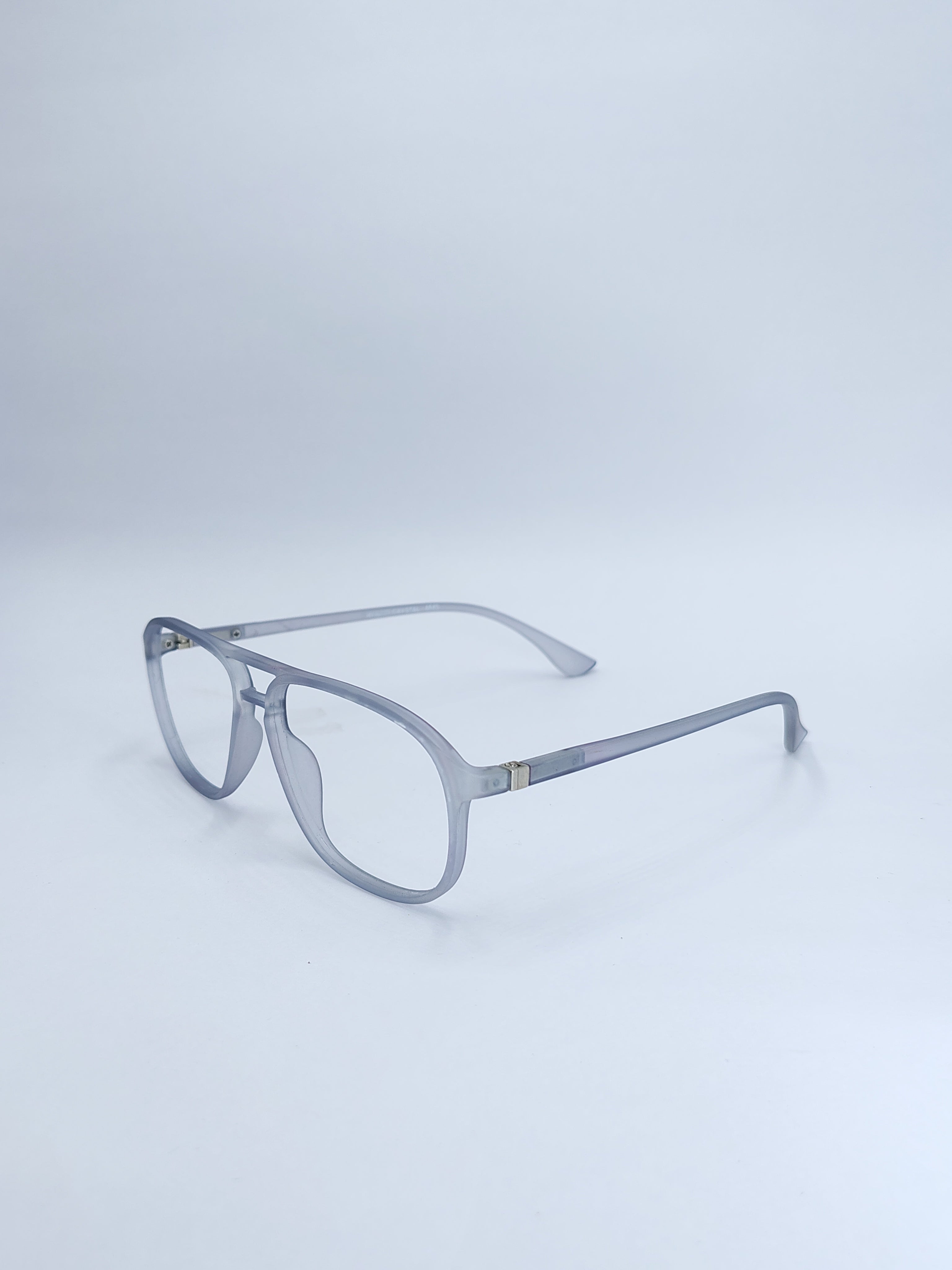 vision plus hybrid matte gray aviator frame
