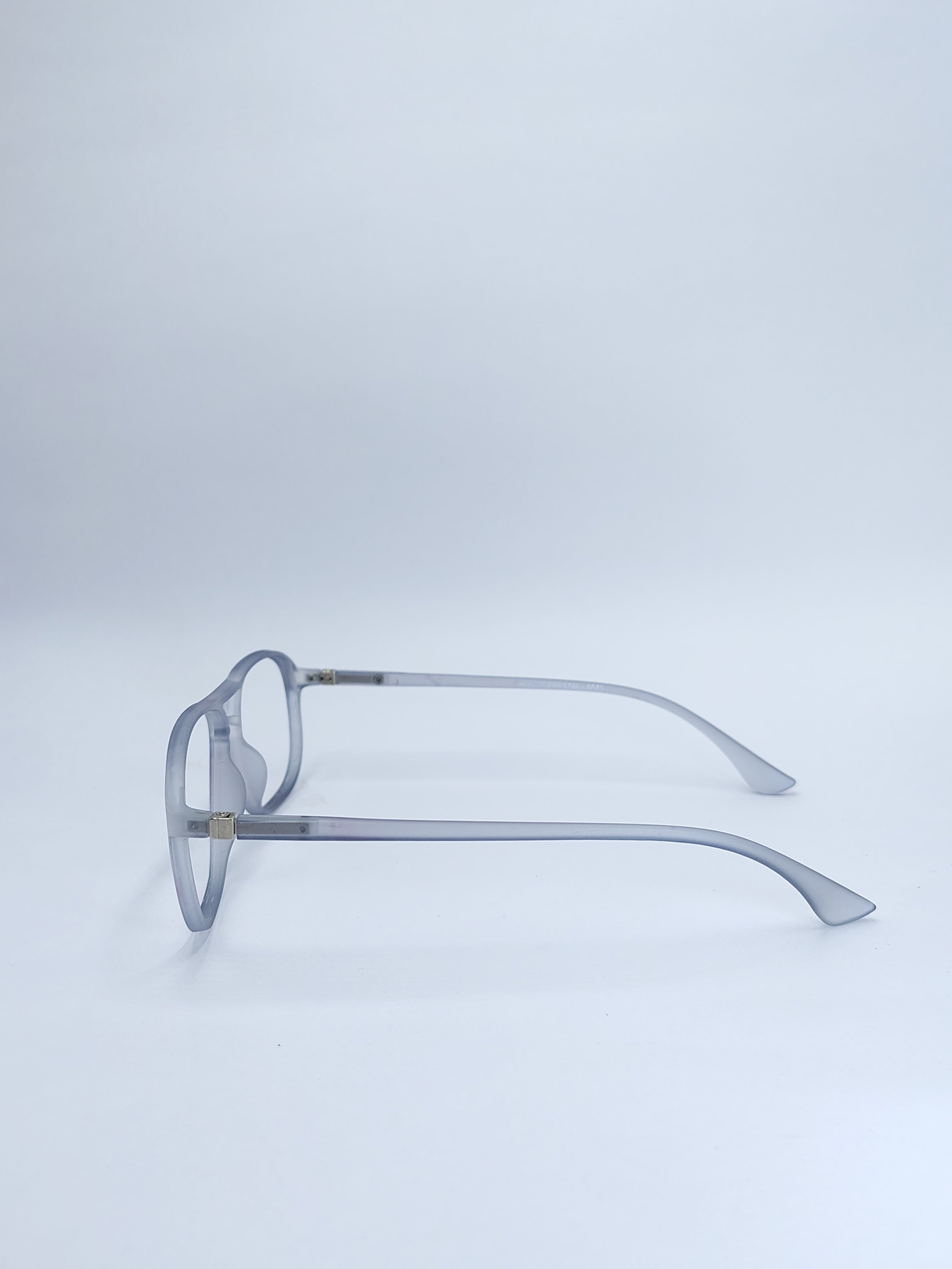 vision plus hybrid matte gray aviator frame