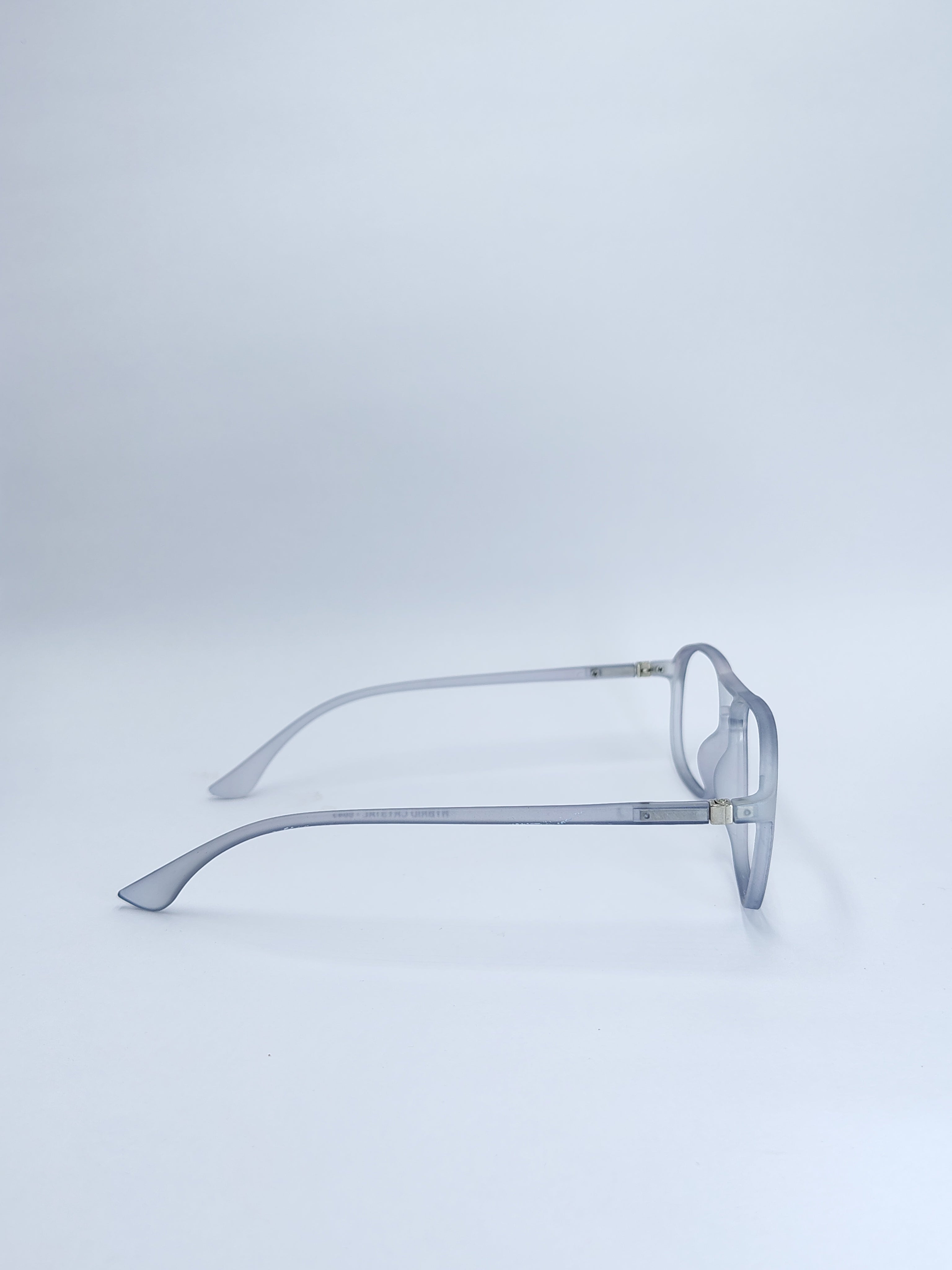 vision plus hybrid matte gray aviator frame