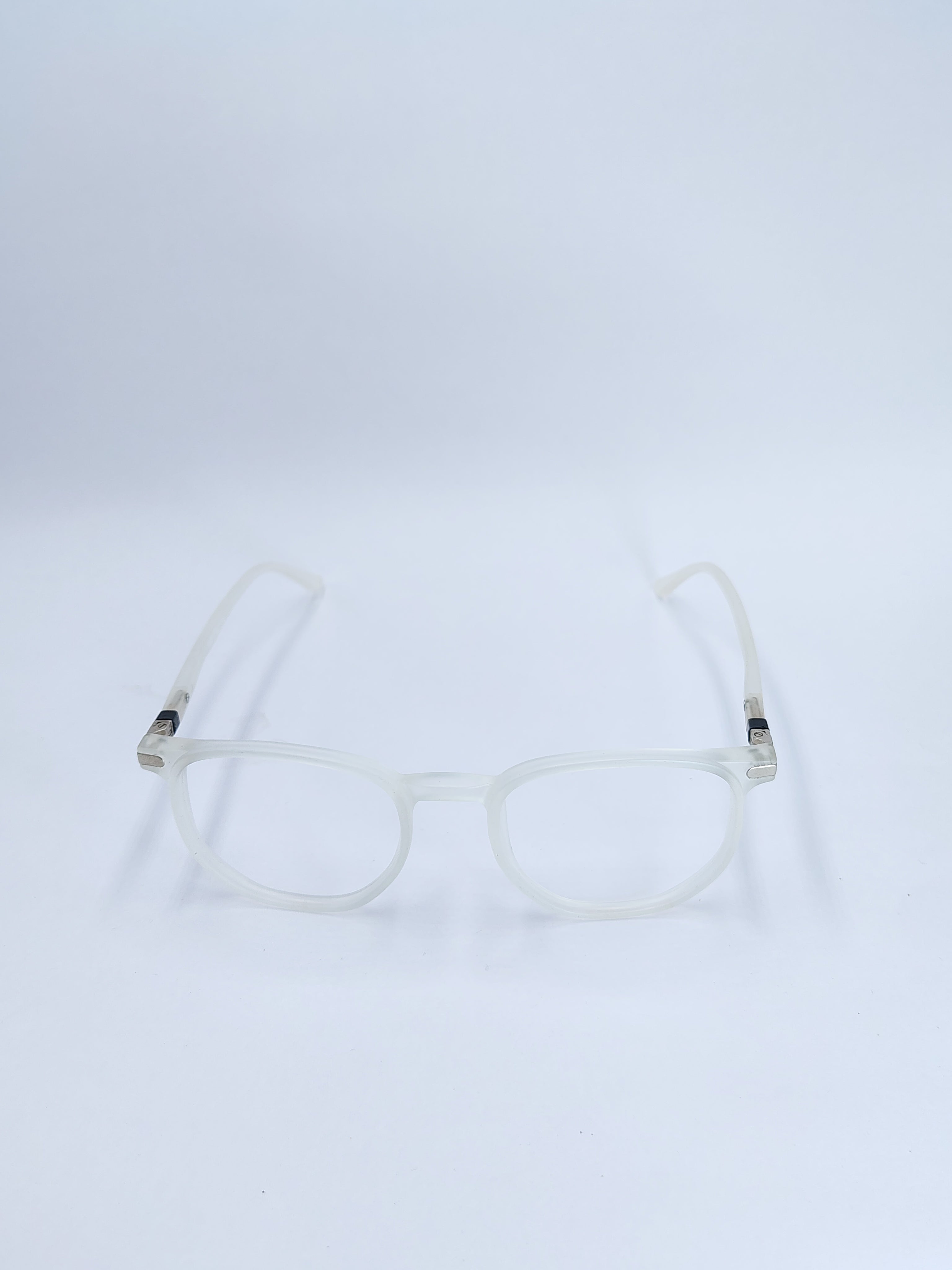 vision plus frosted white frame