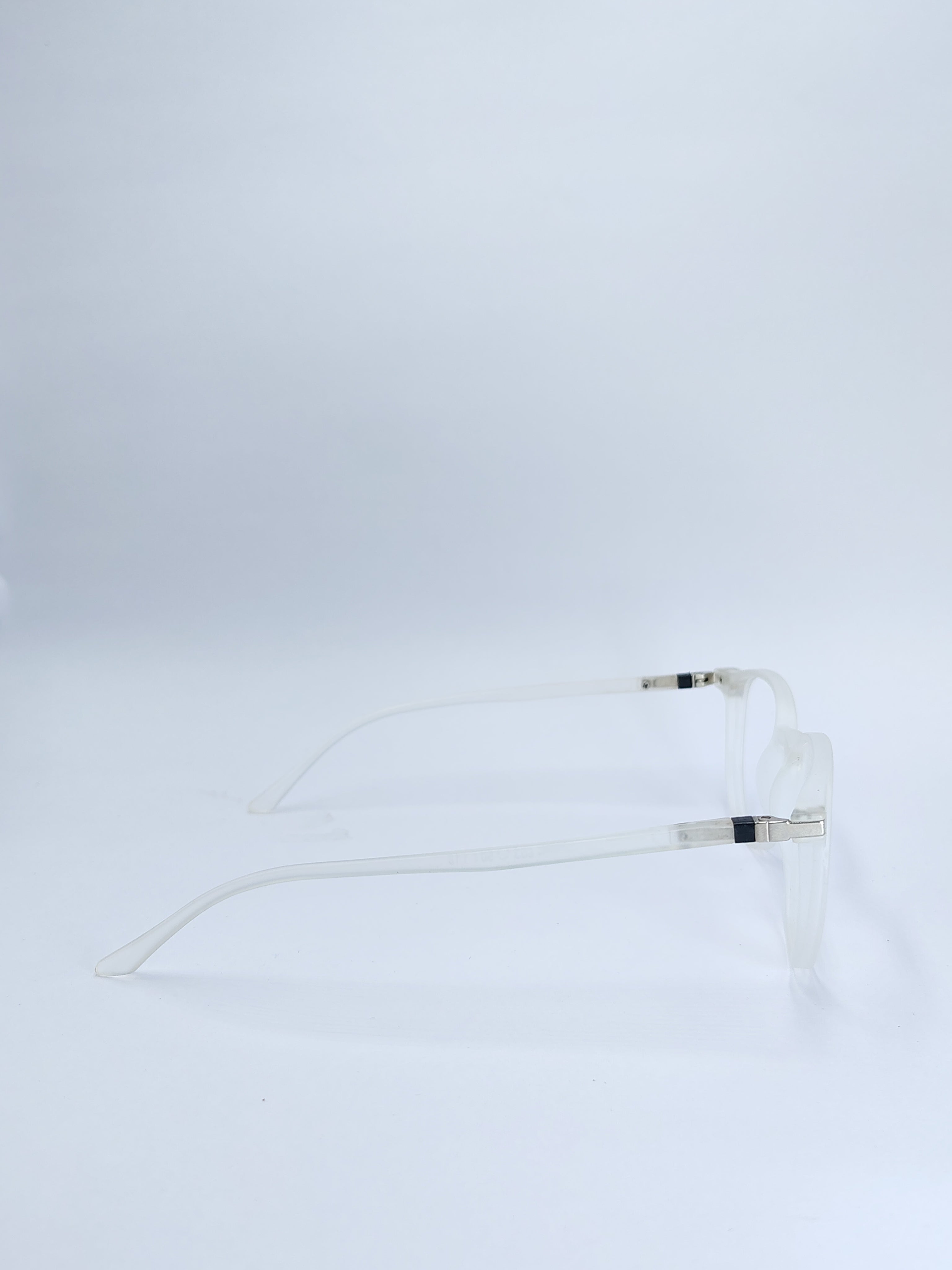 vision plus frosted white frame