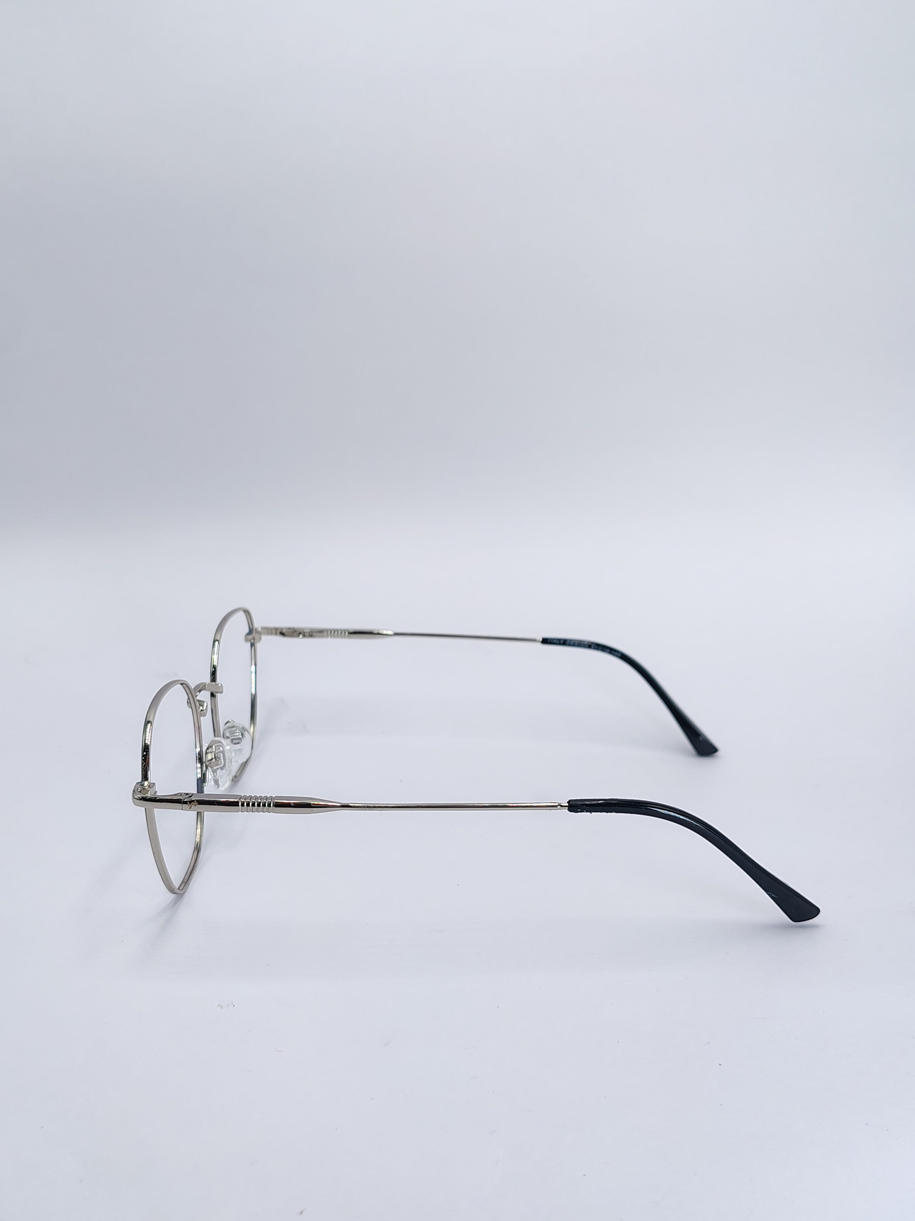vision plus gray and silver metal frame