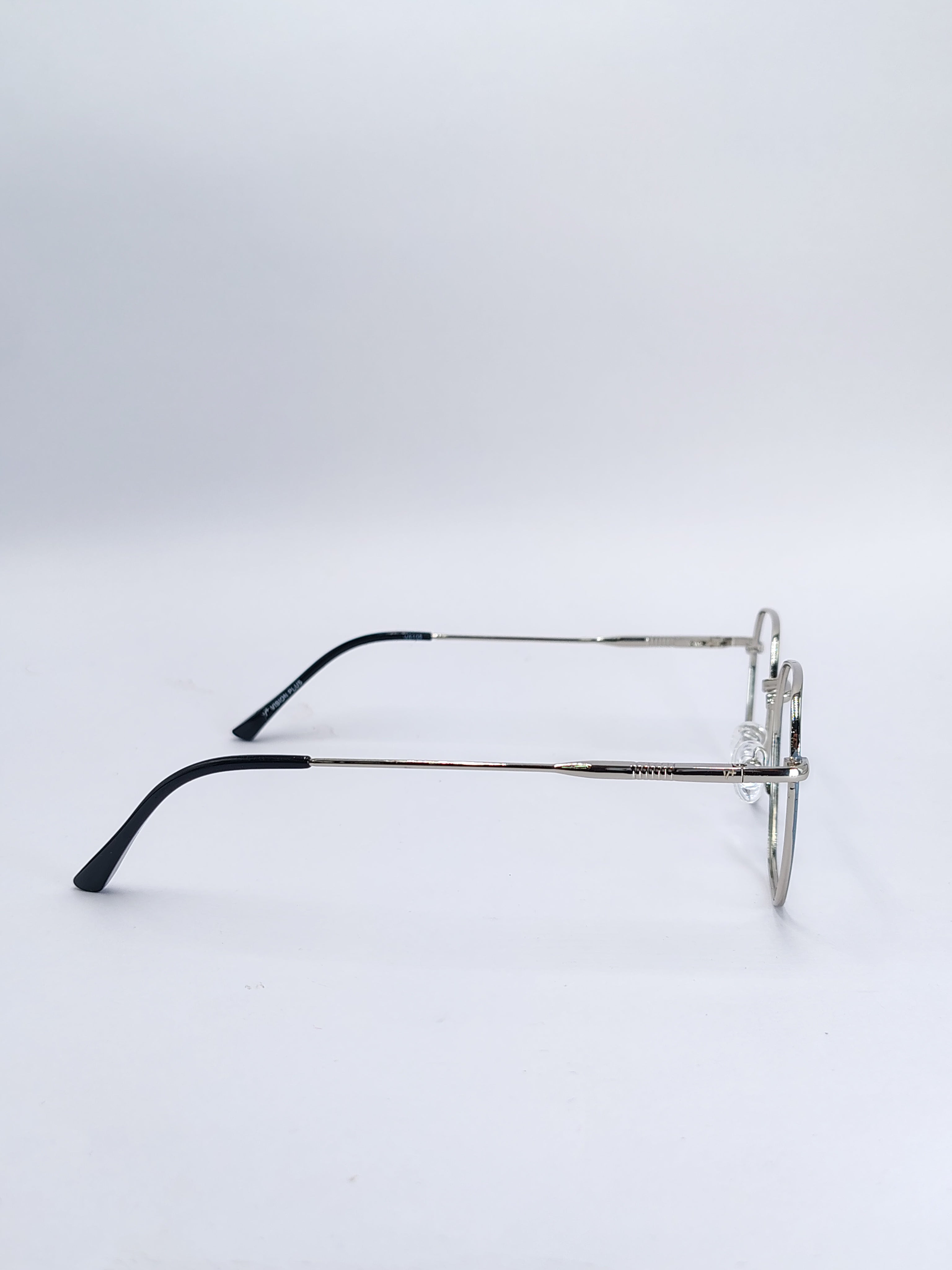 vision plus gray and silver metal frame
