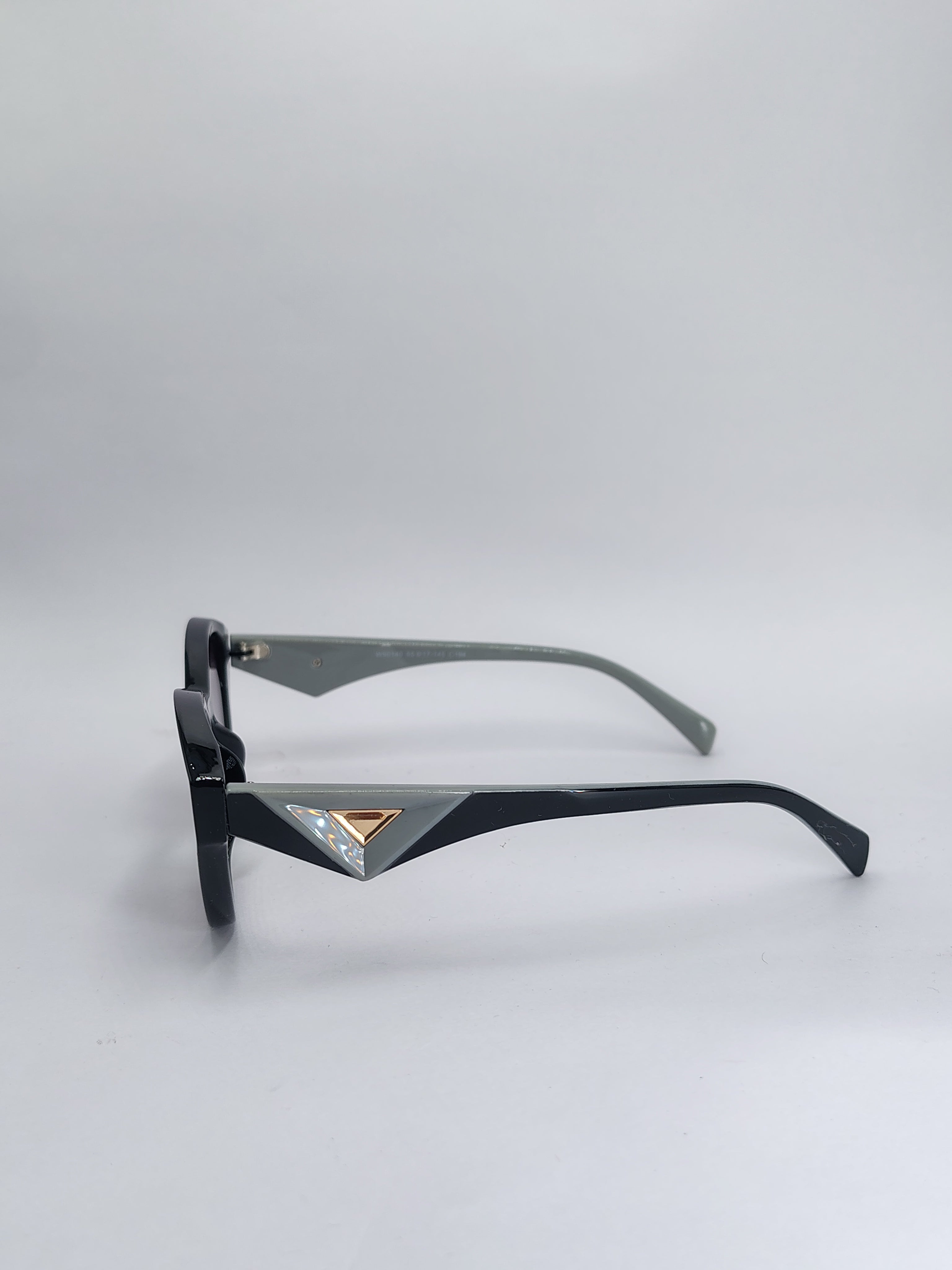 vision plus black and silver woman sunglasses