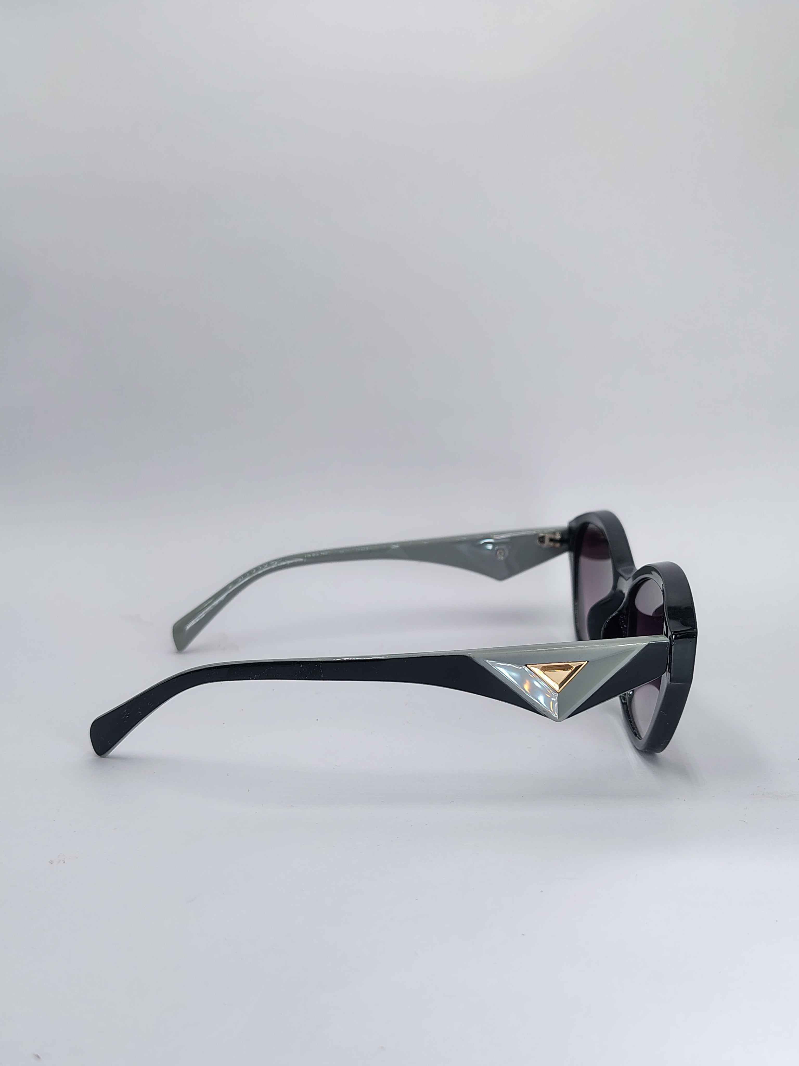 vision plus black and silver woman sunglasses
