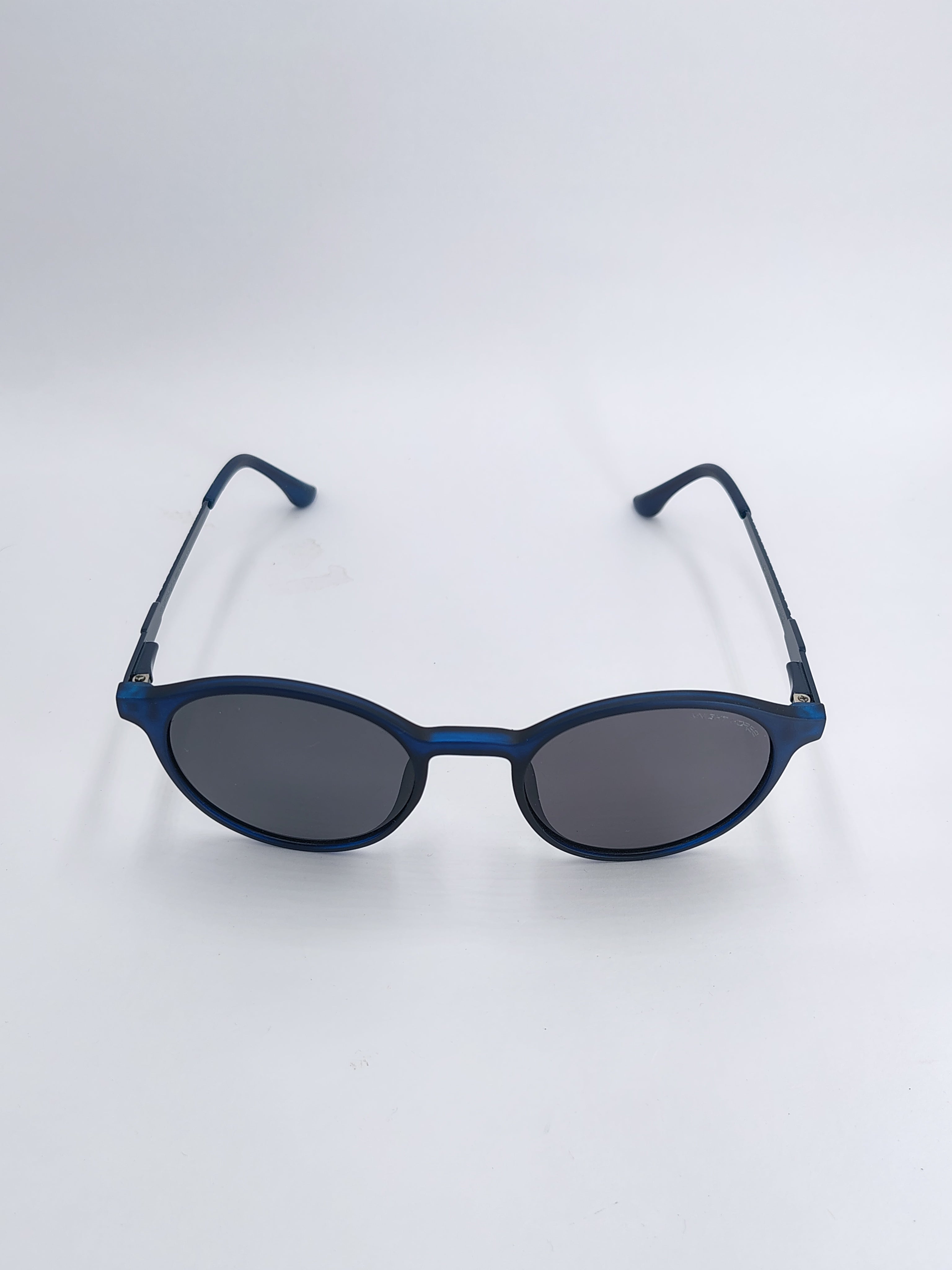 vision plus dark blue polarized metal sunglasses