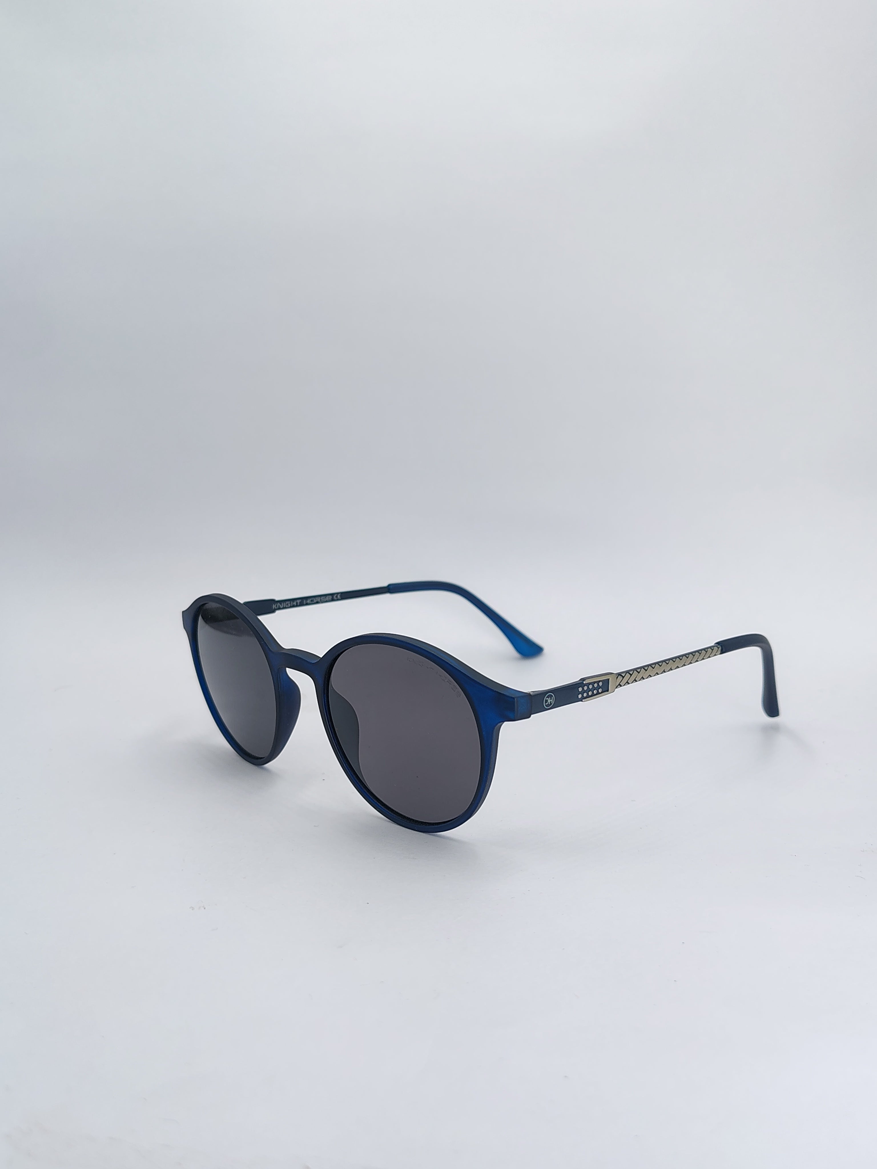 vision plus dark blue polarized metal sunglasses