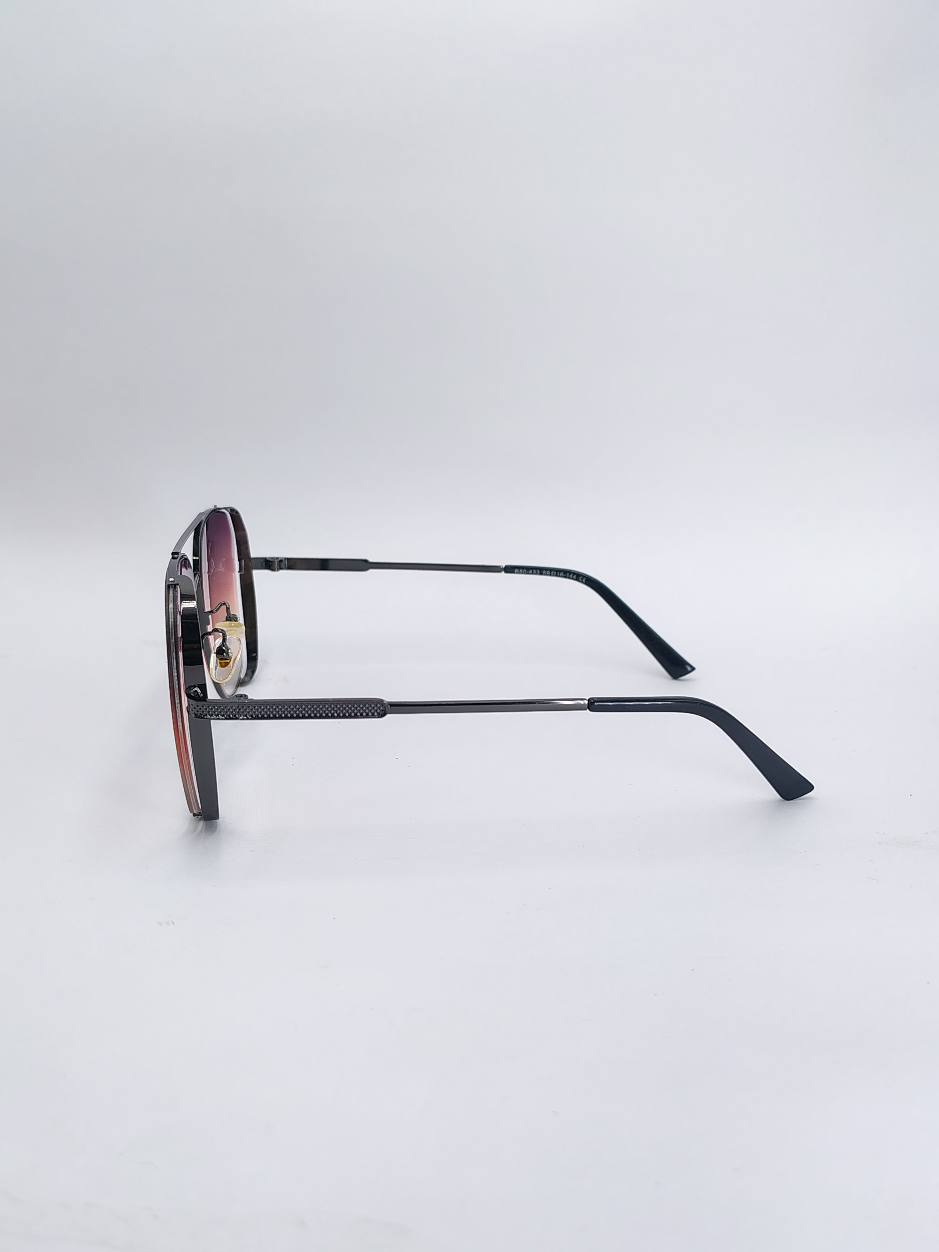 vision plus maroon shade metal sunglasses