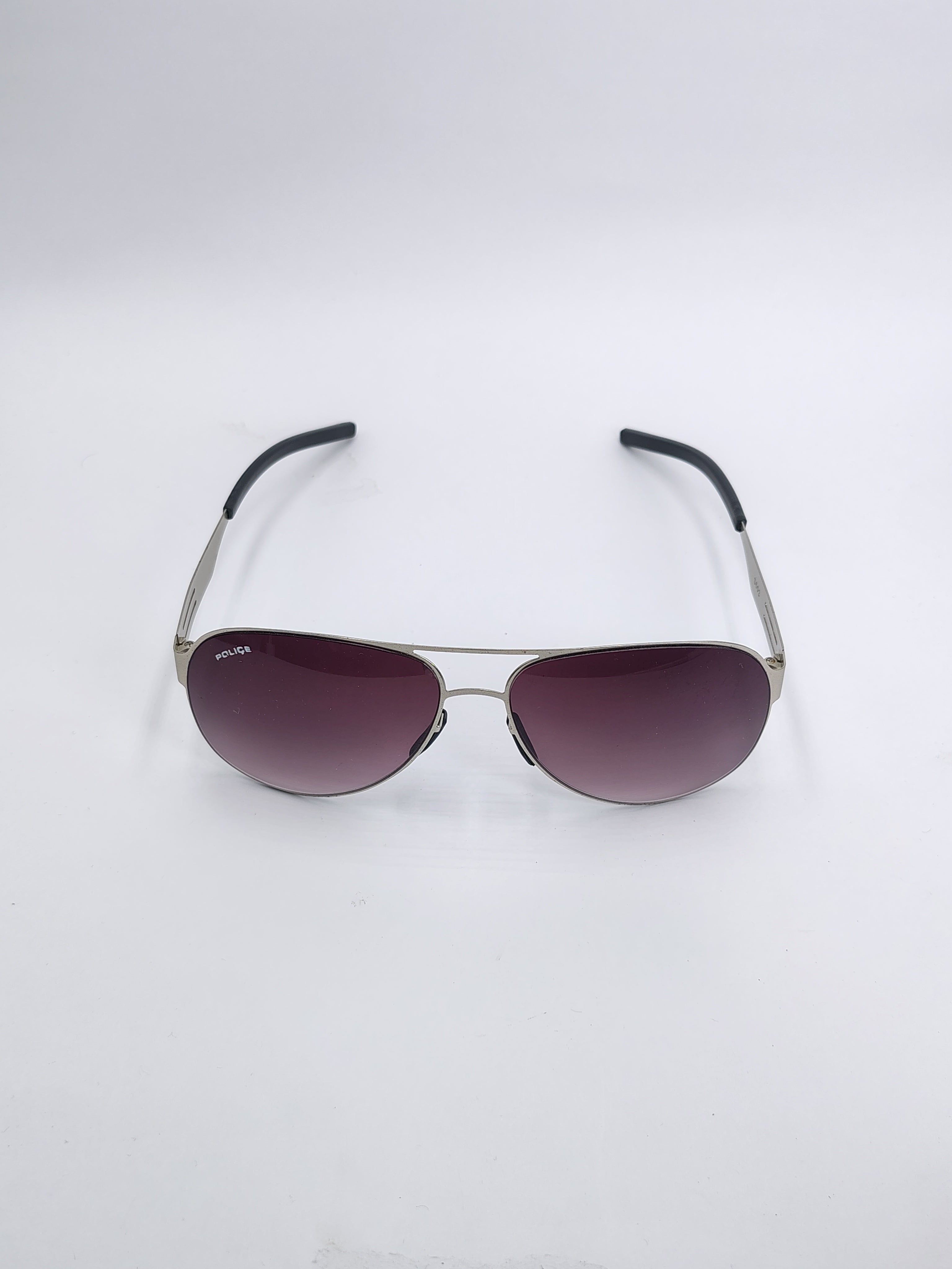vision plus aviator polarized silver metal sunglasses