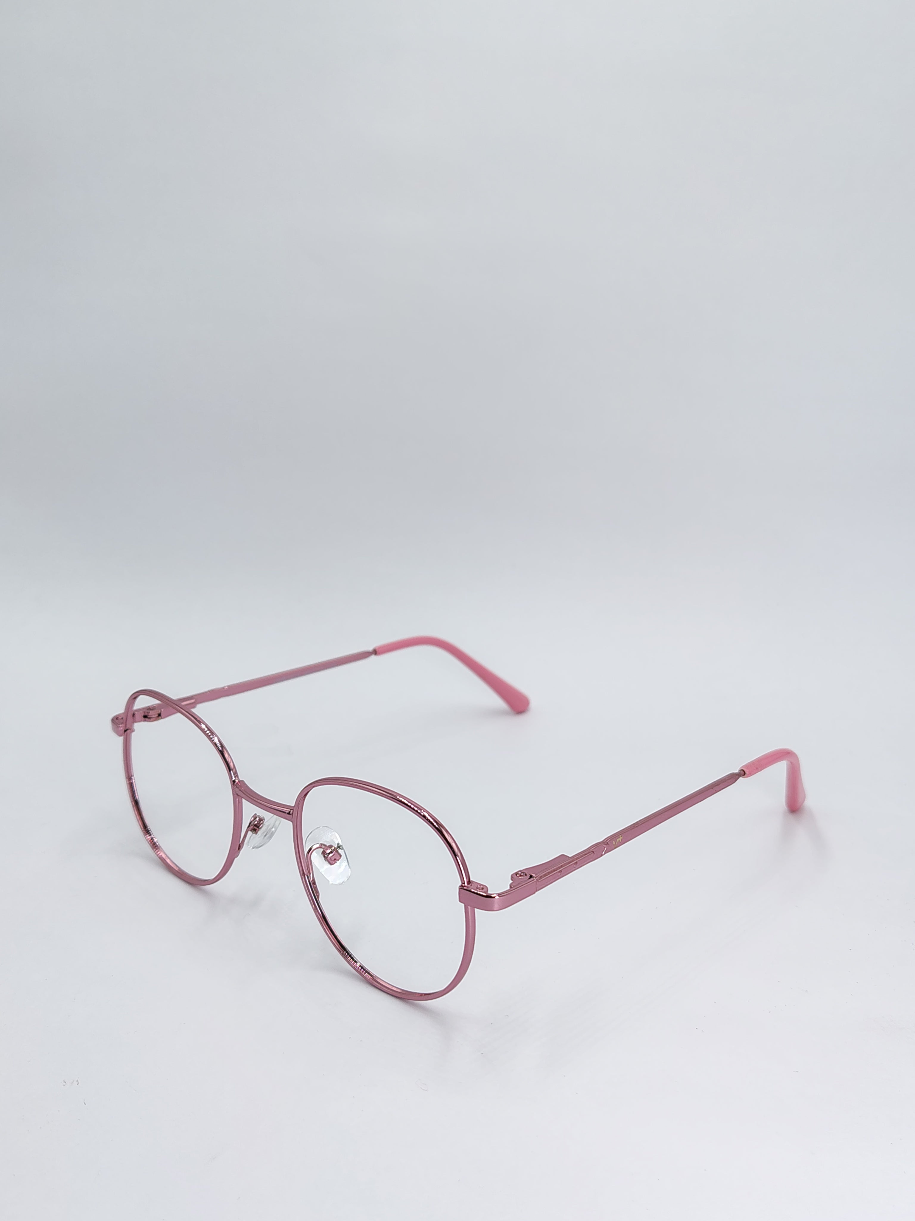 vision plus pink metallic frame