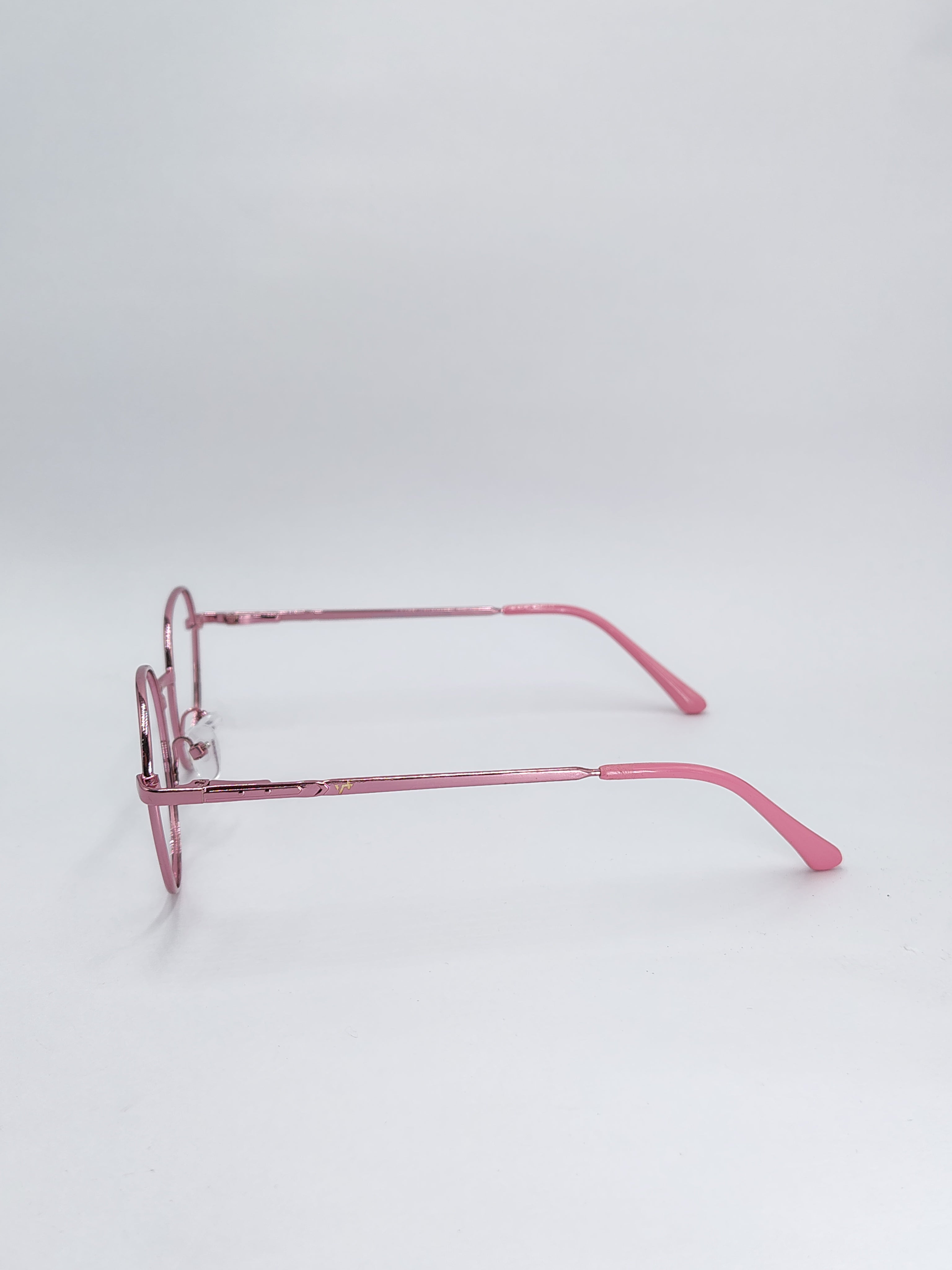vision plus pink metallic frame