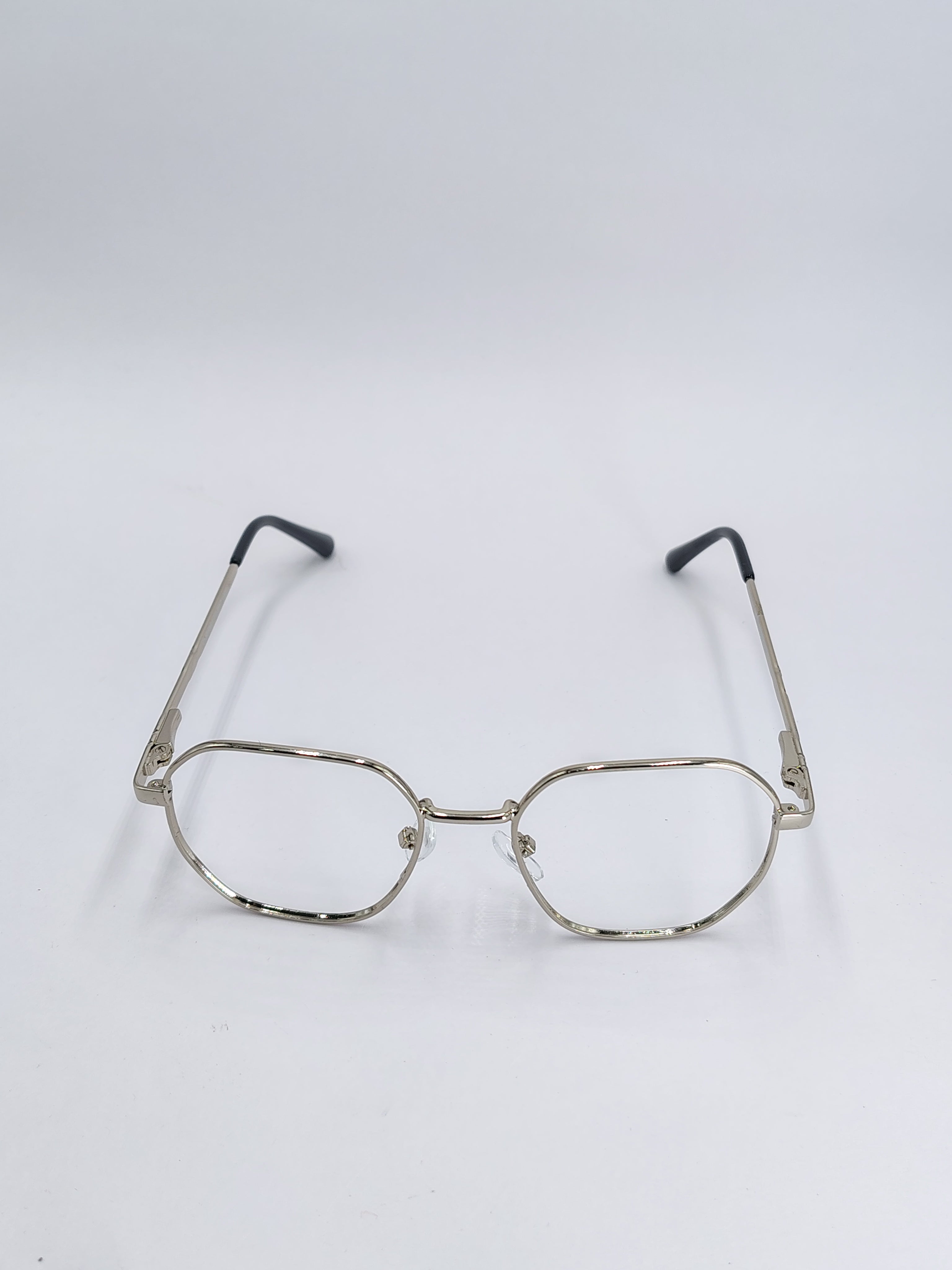 vision plus silver metallic frame