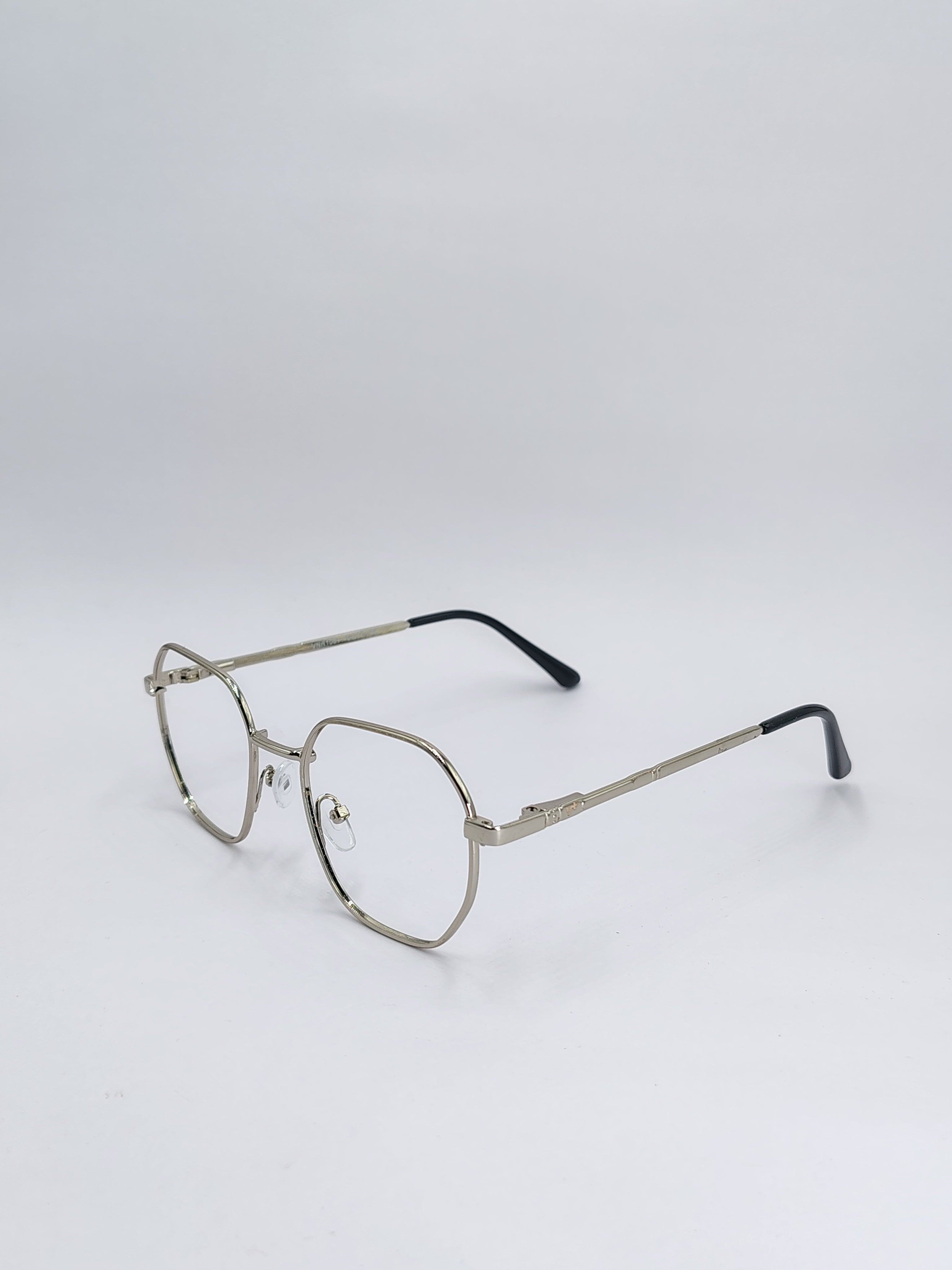vision plus silver metallic frame