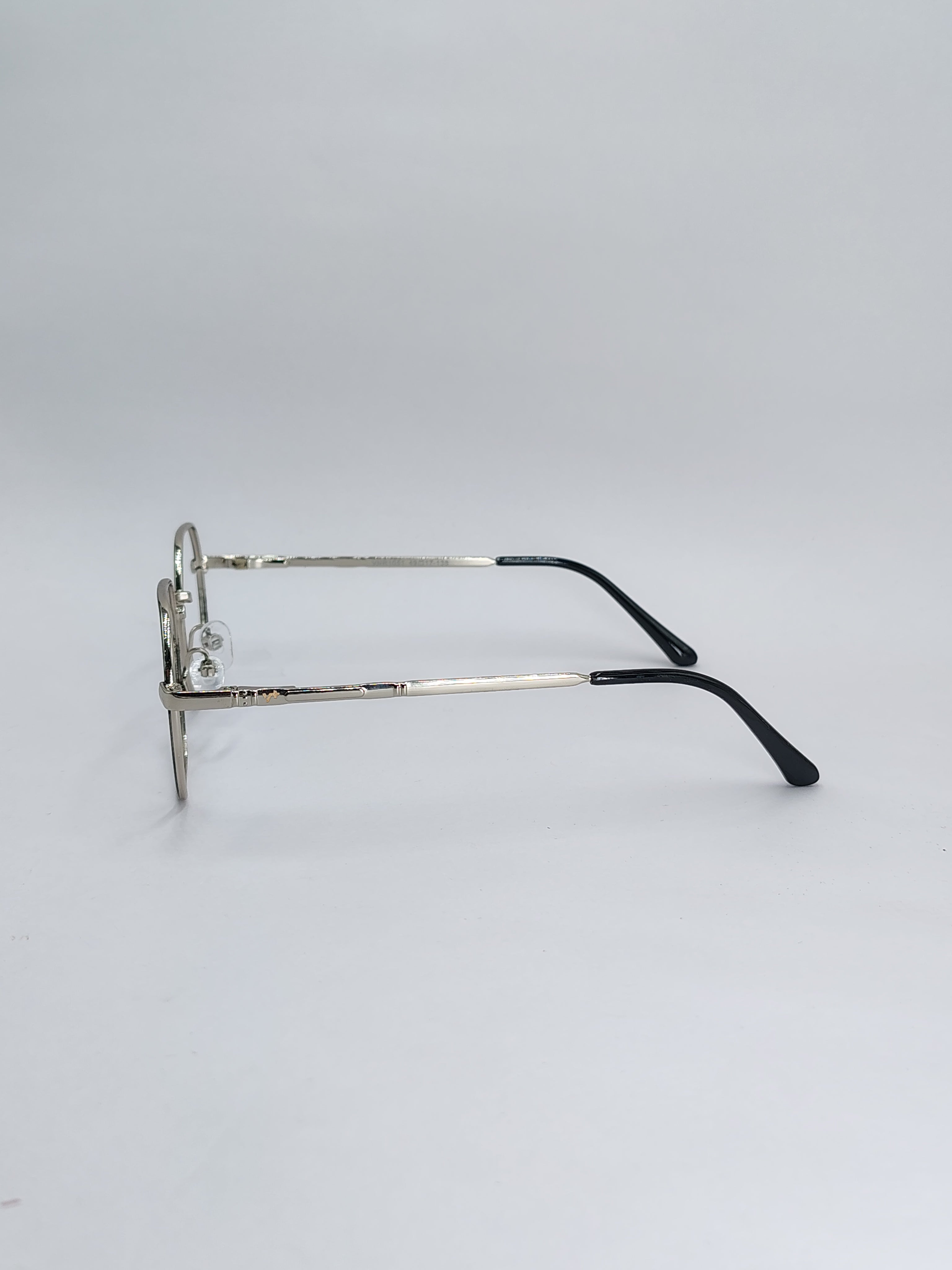 vision plus black and silver metallic frame