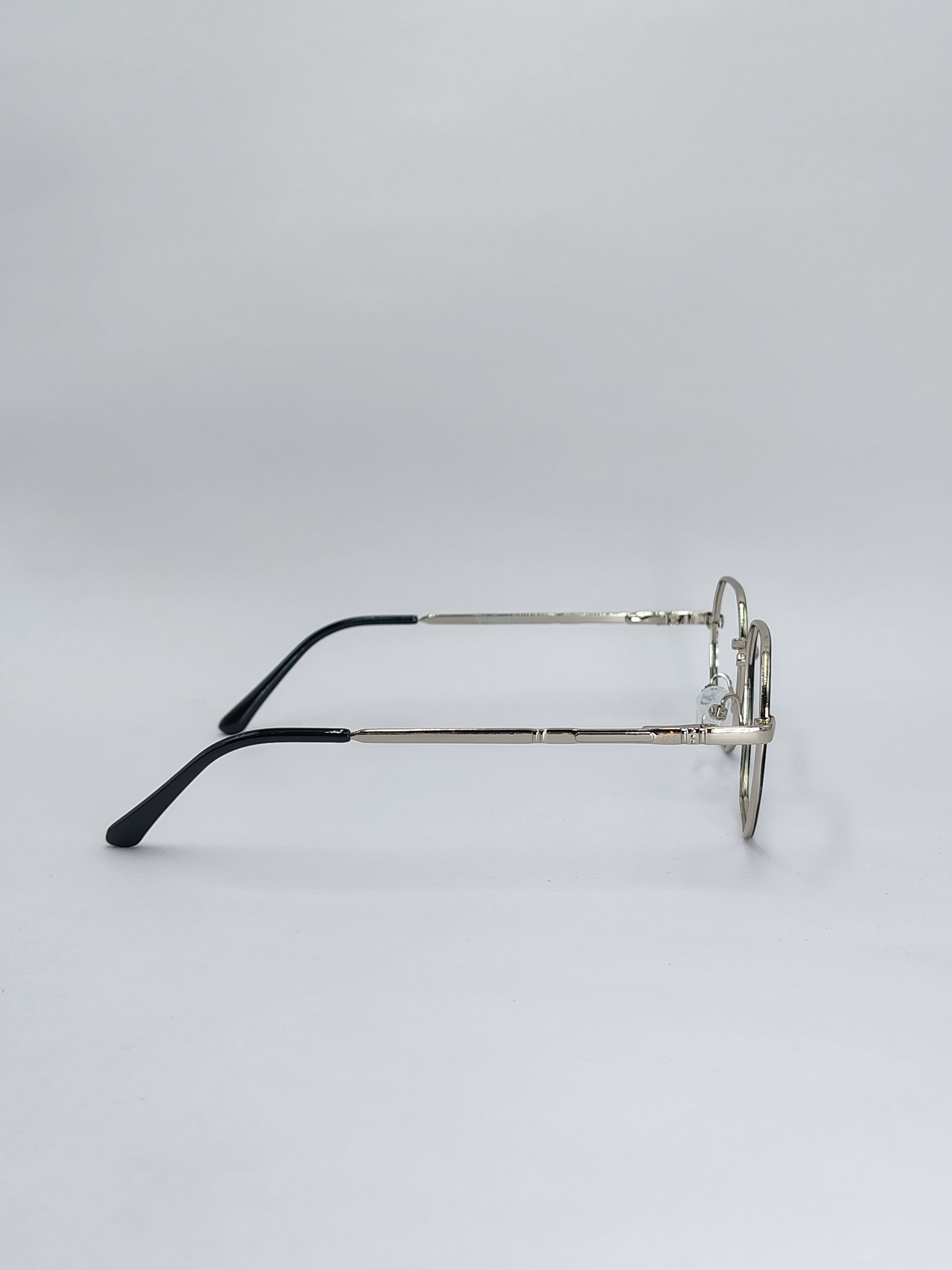vision plus black and silver metallic frame