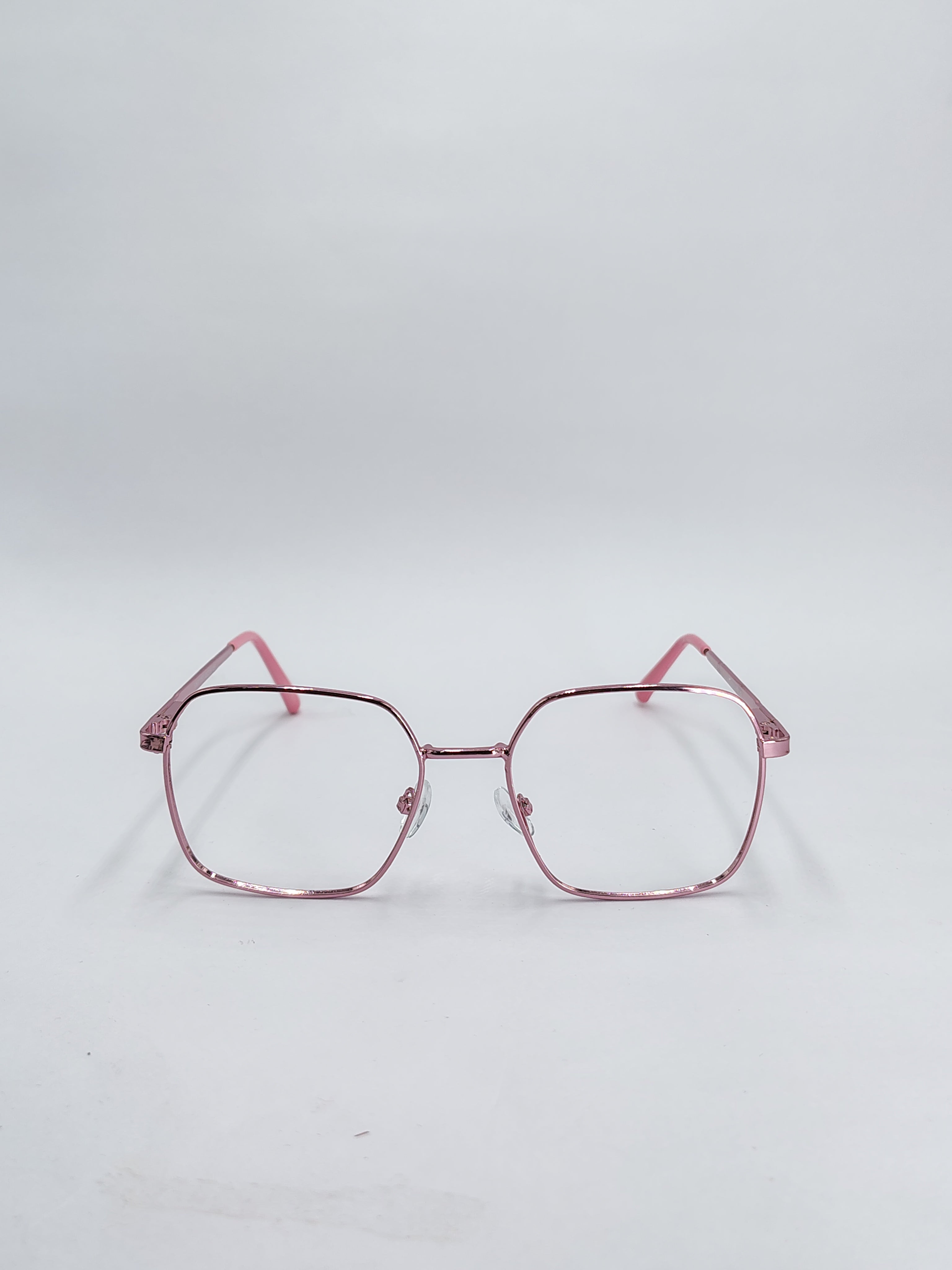 vision plus peachy pink metallic frame