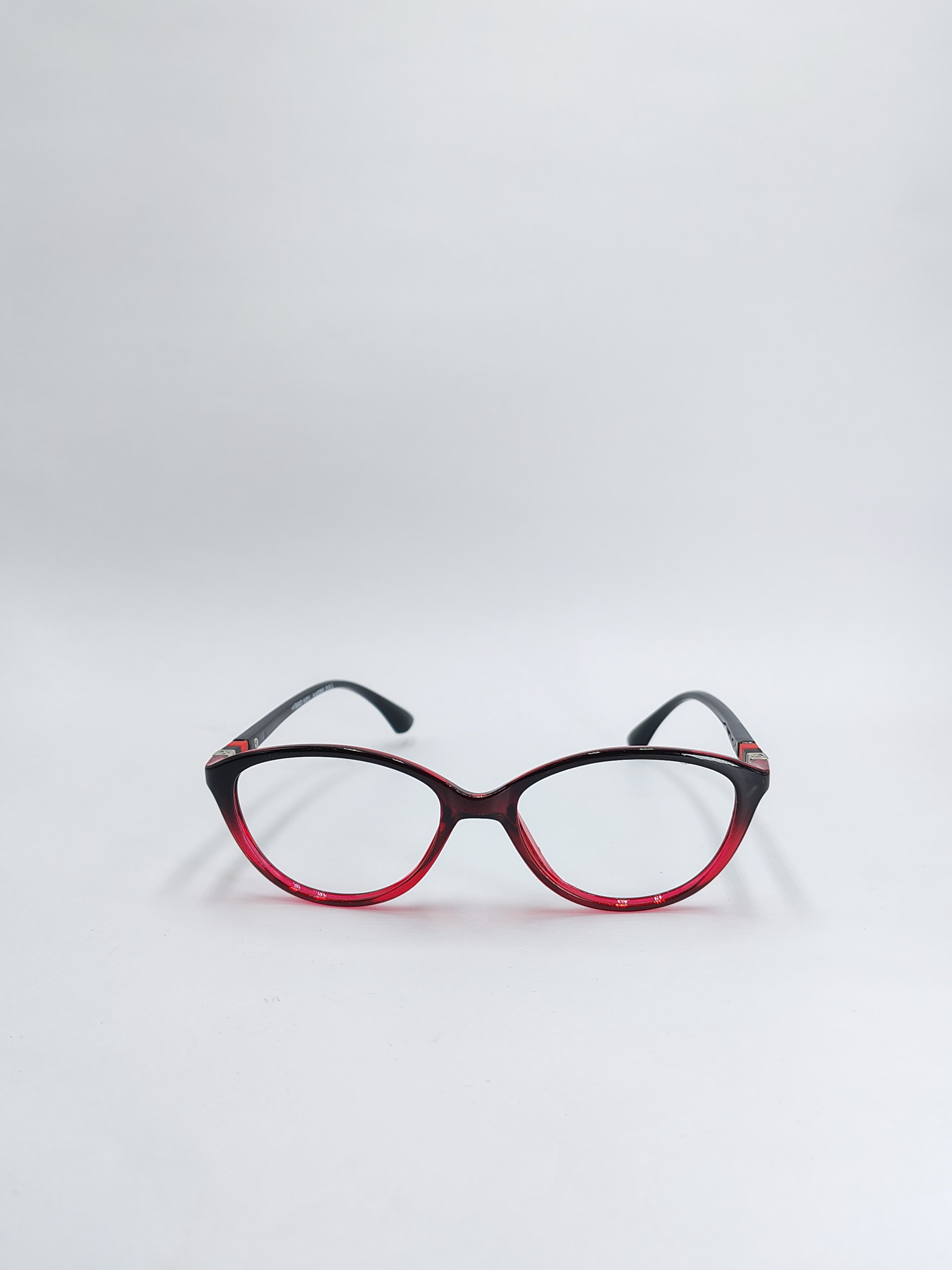 vision plus dual tone red and black shade frame