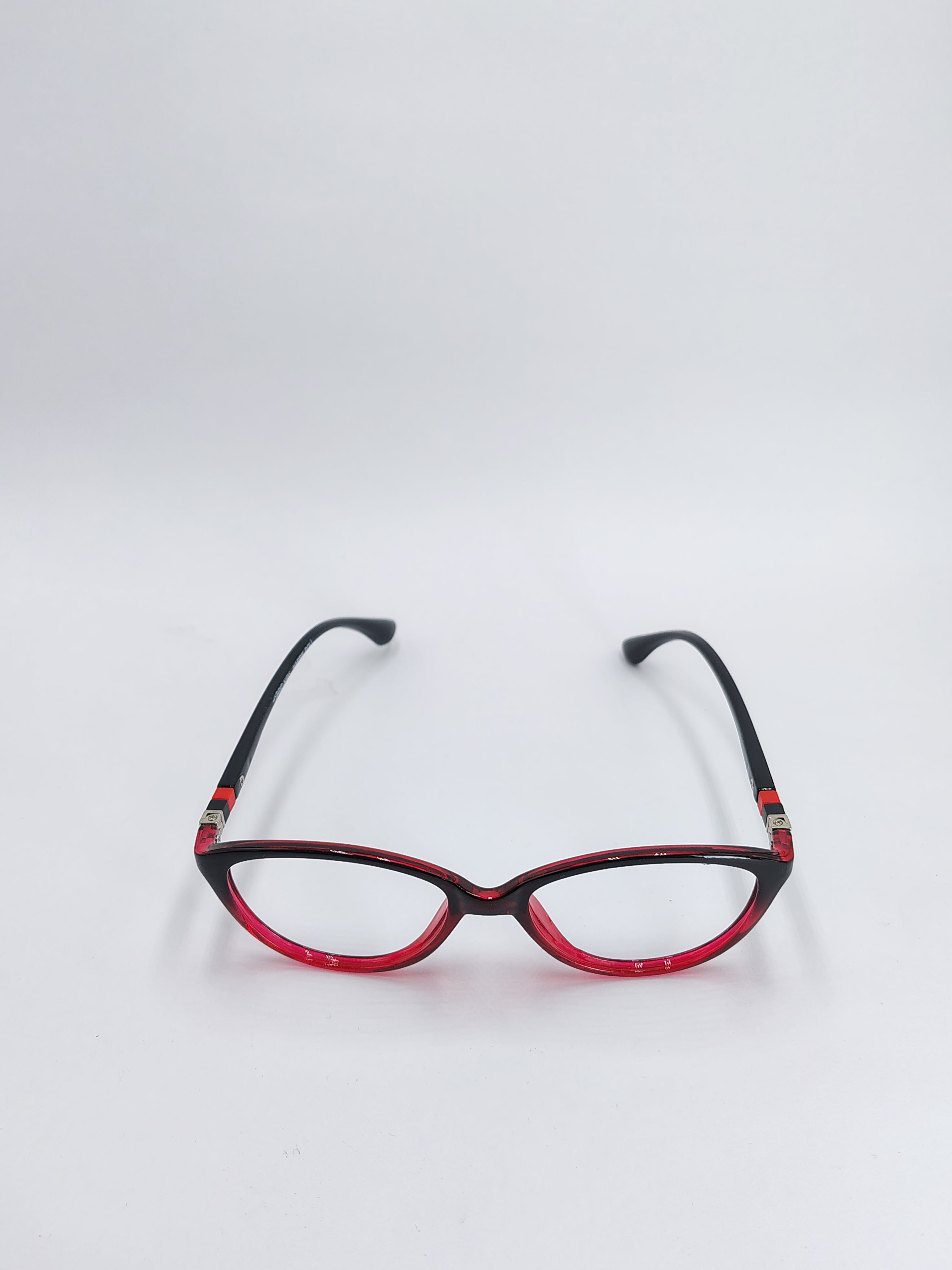 vision plus dual tone red and black shade frame