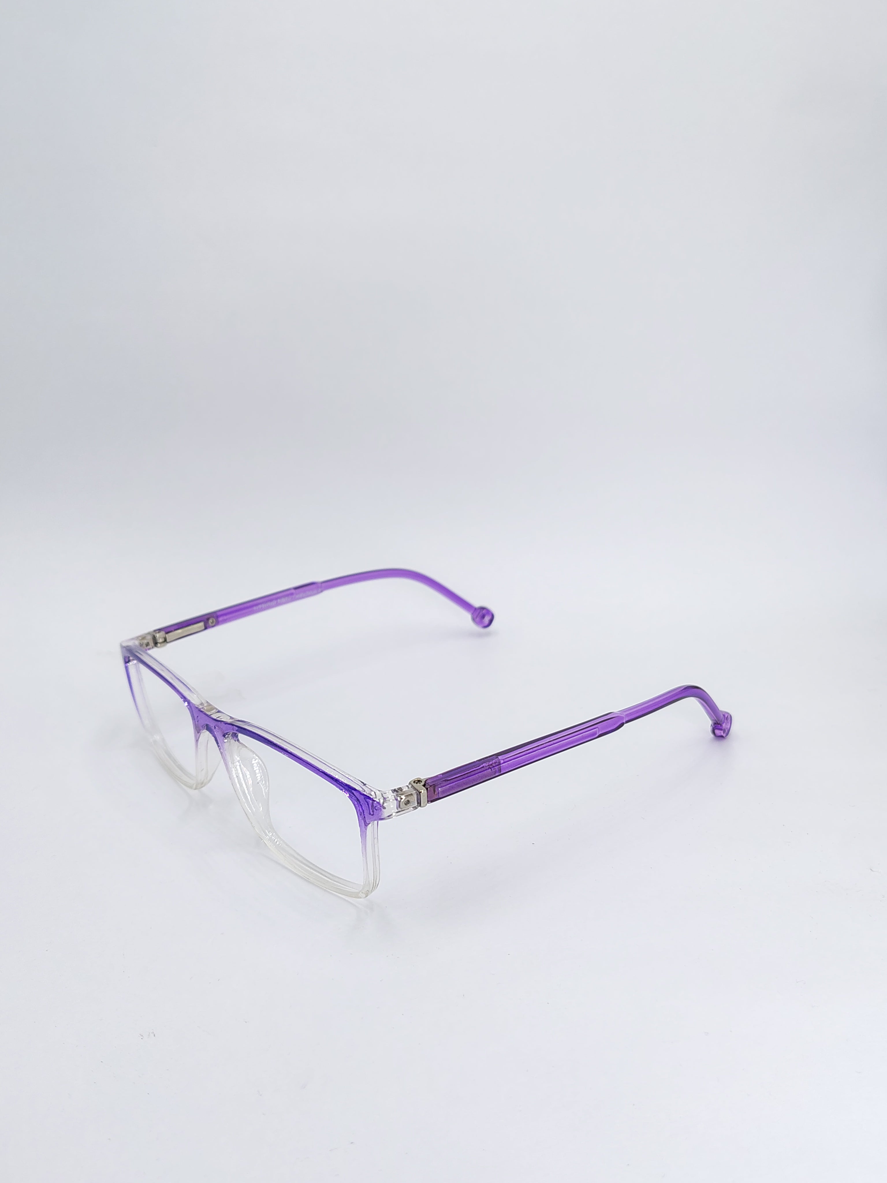 vision plus transparent purple and white frame