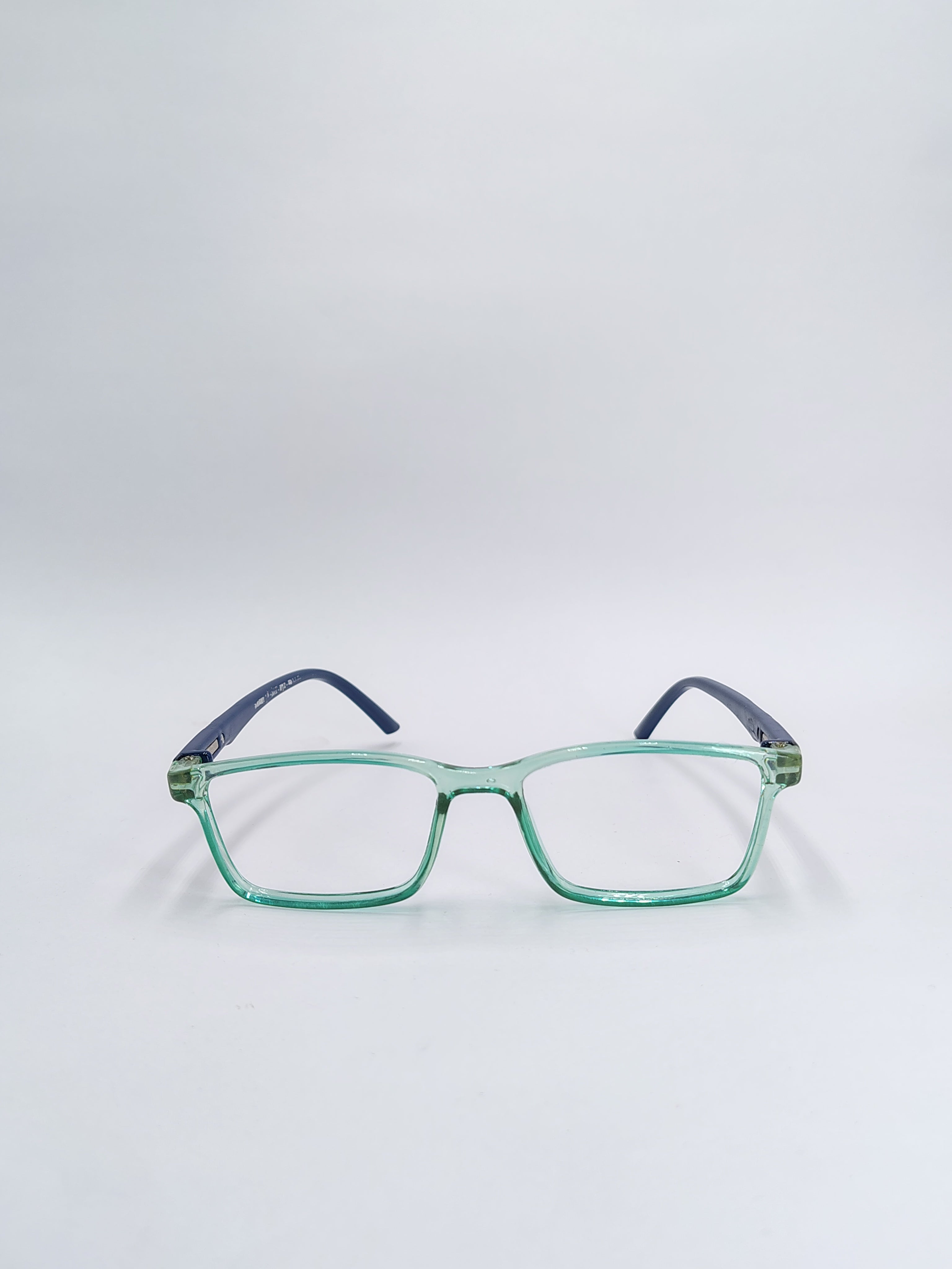 vision plus transparent cyan and dark blue frame