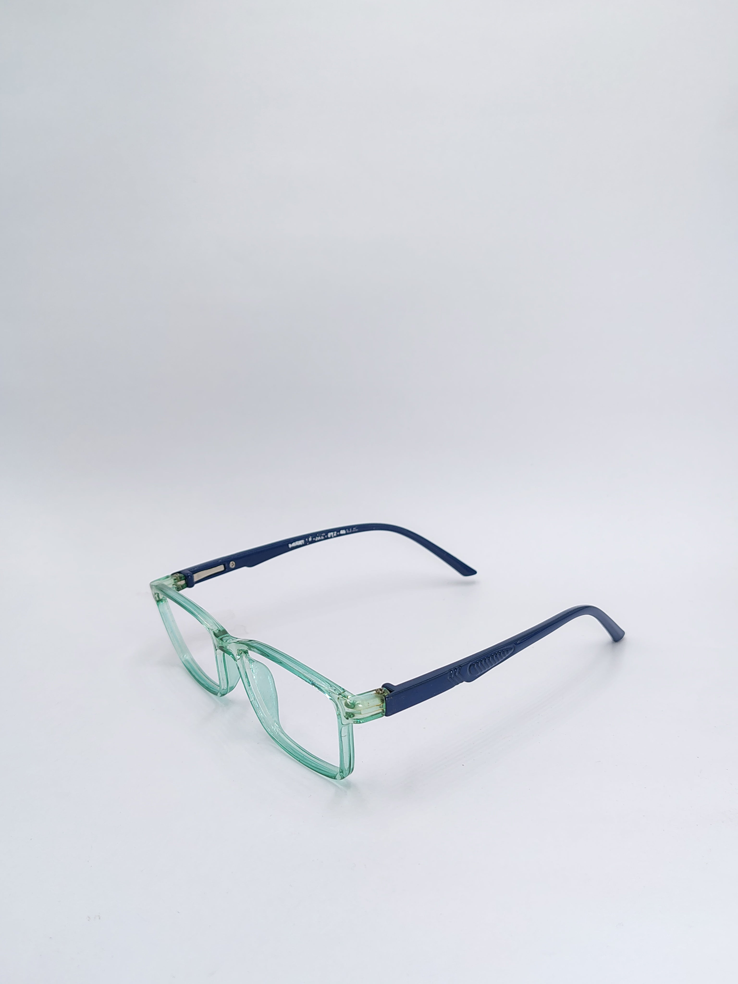 vision plus transparent cyan and dark blue frame