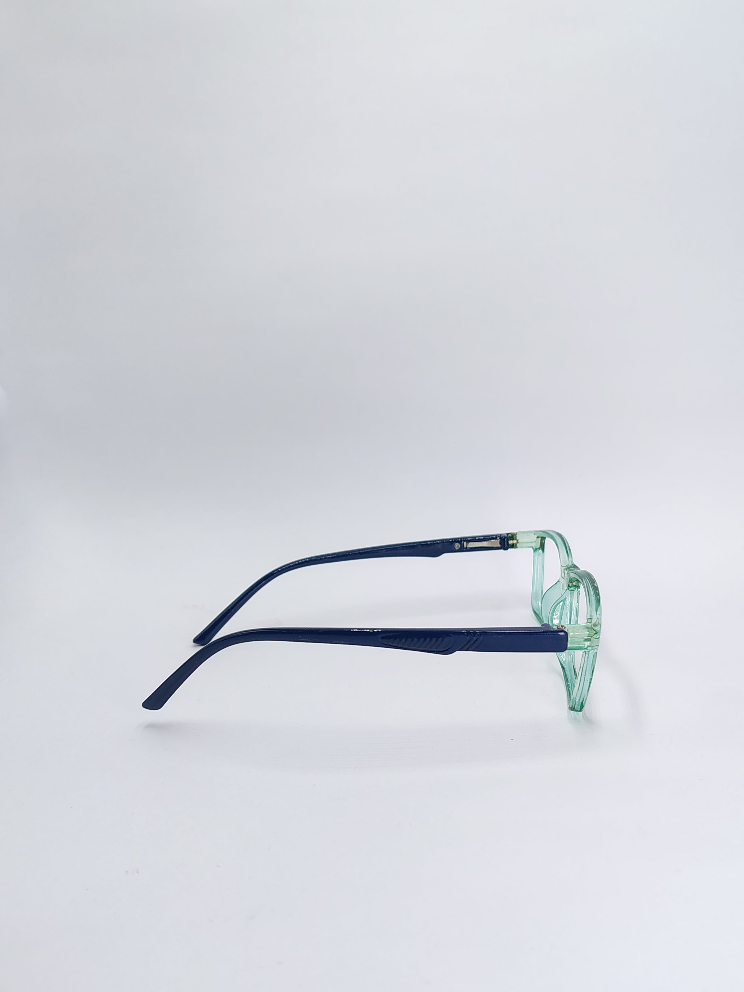 vision plus transparent cyan and dark blue frame