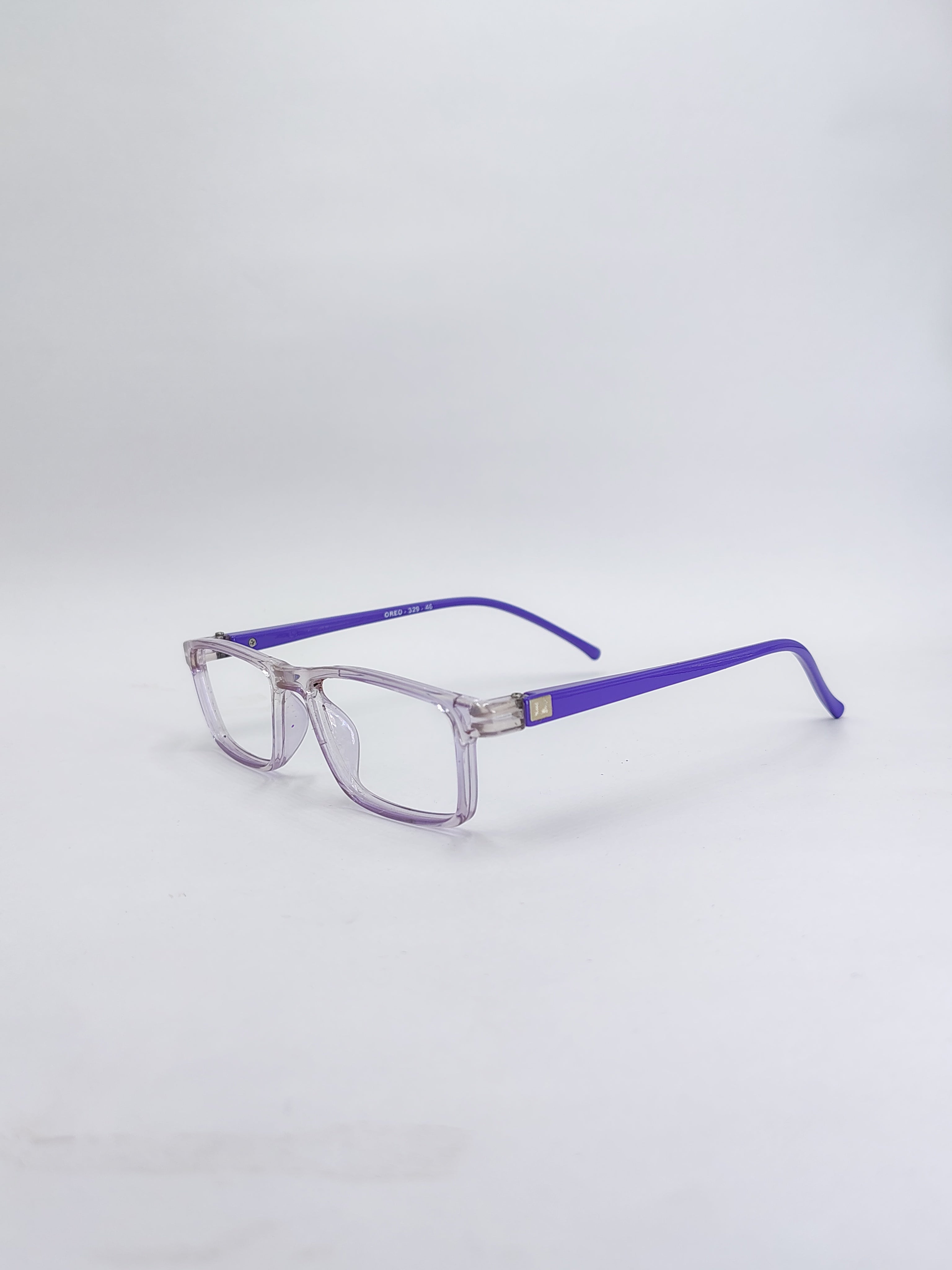 vision plus transparent lavender frame