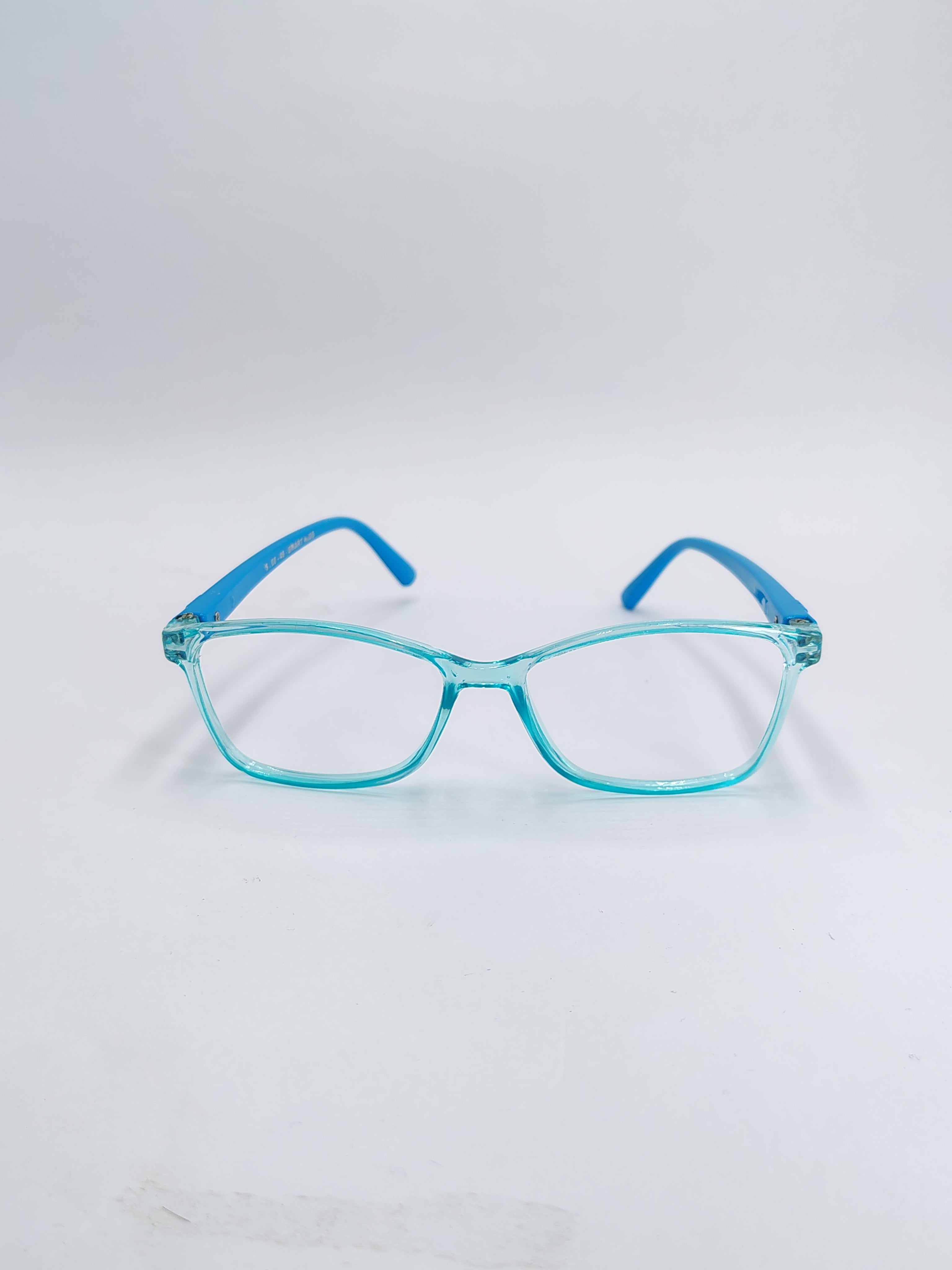 vision plus transparent aqua blue frame