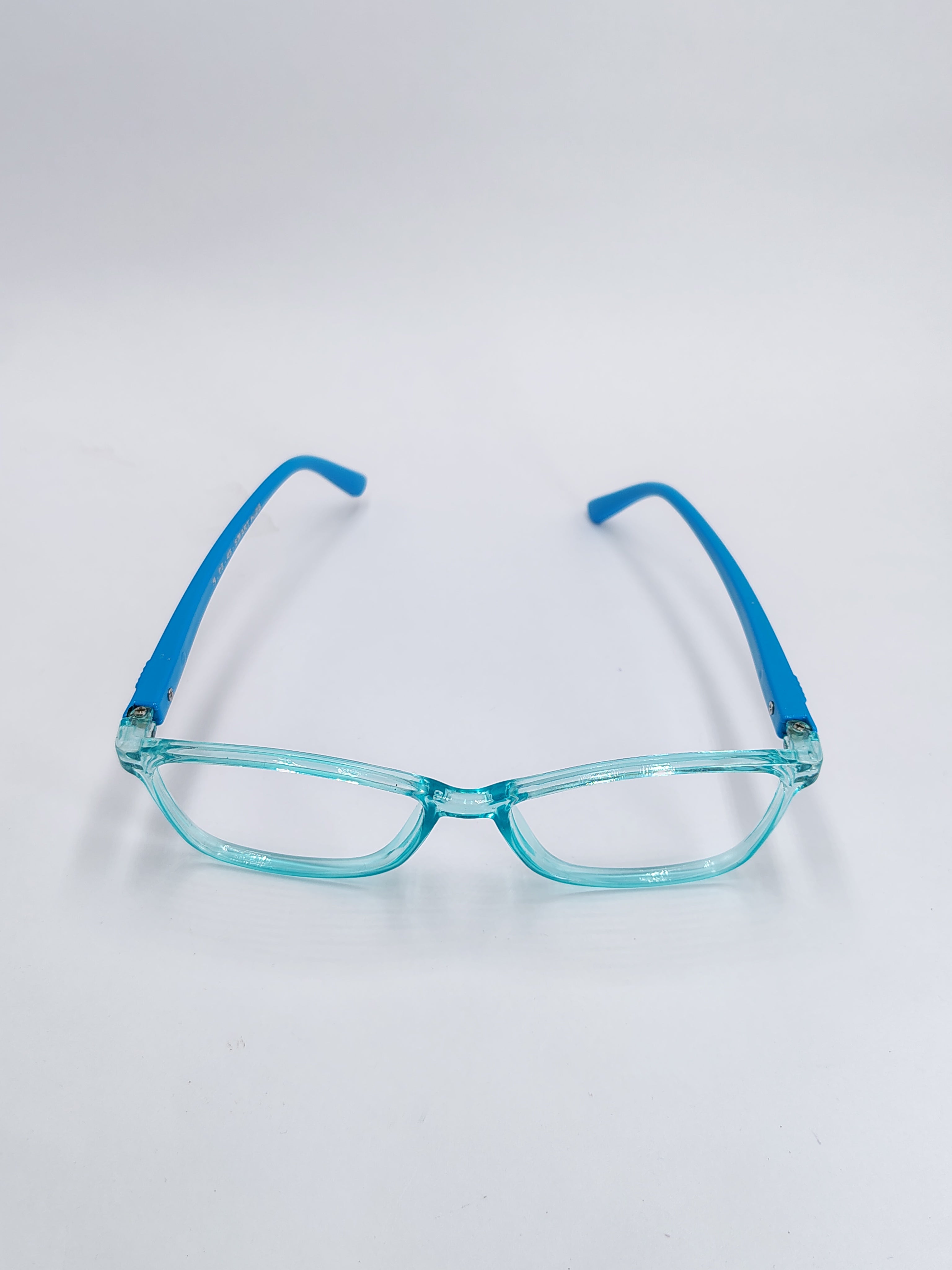 vision plus transparent aqua blue frame