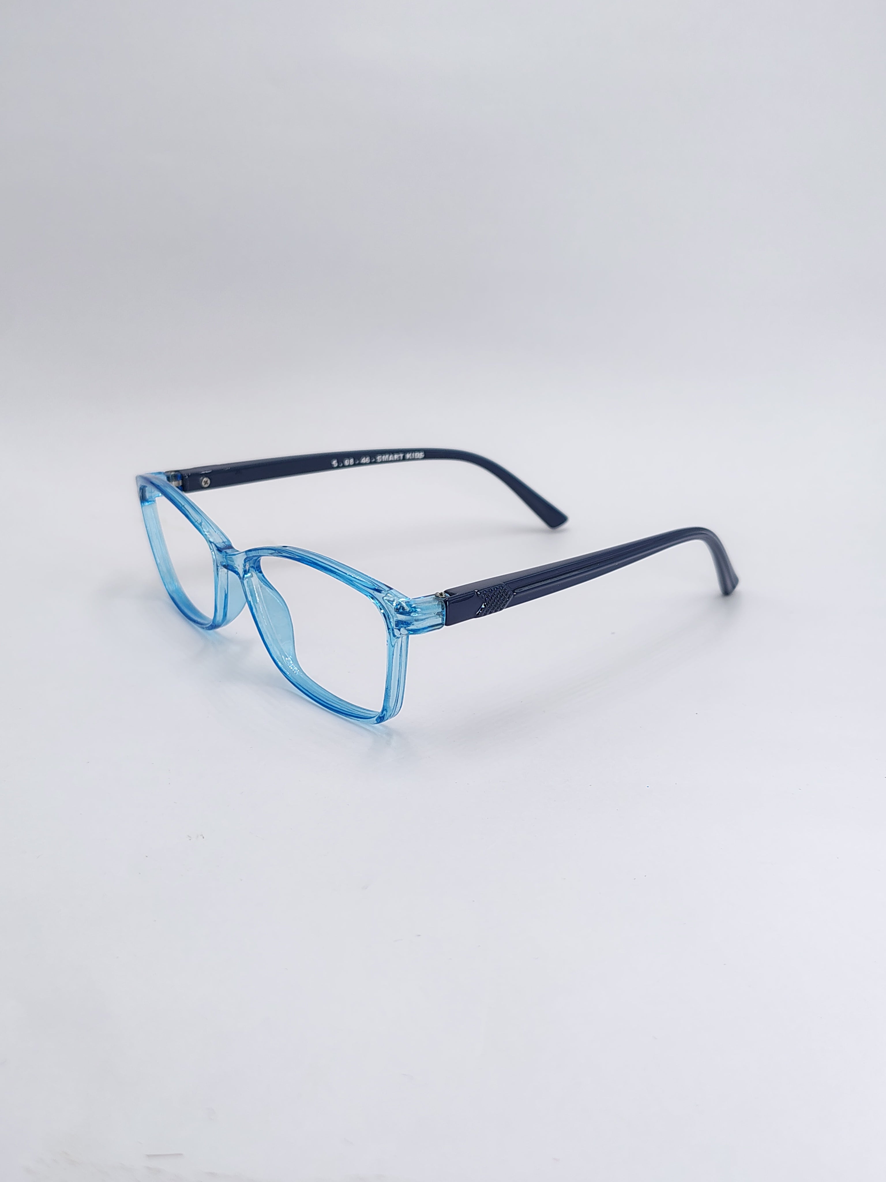 vision plus gloss transparent dual blue frame