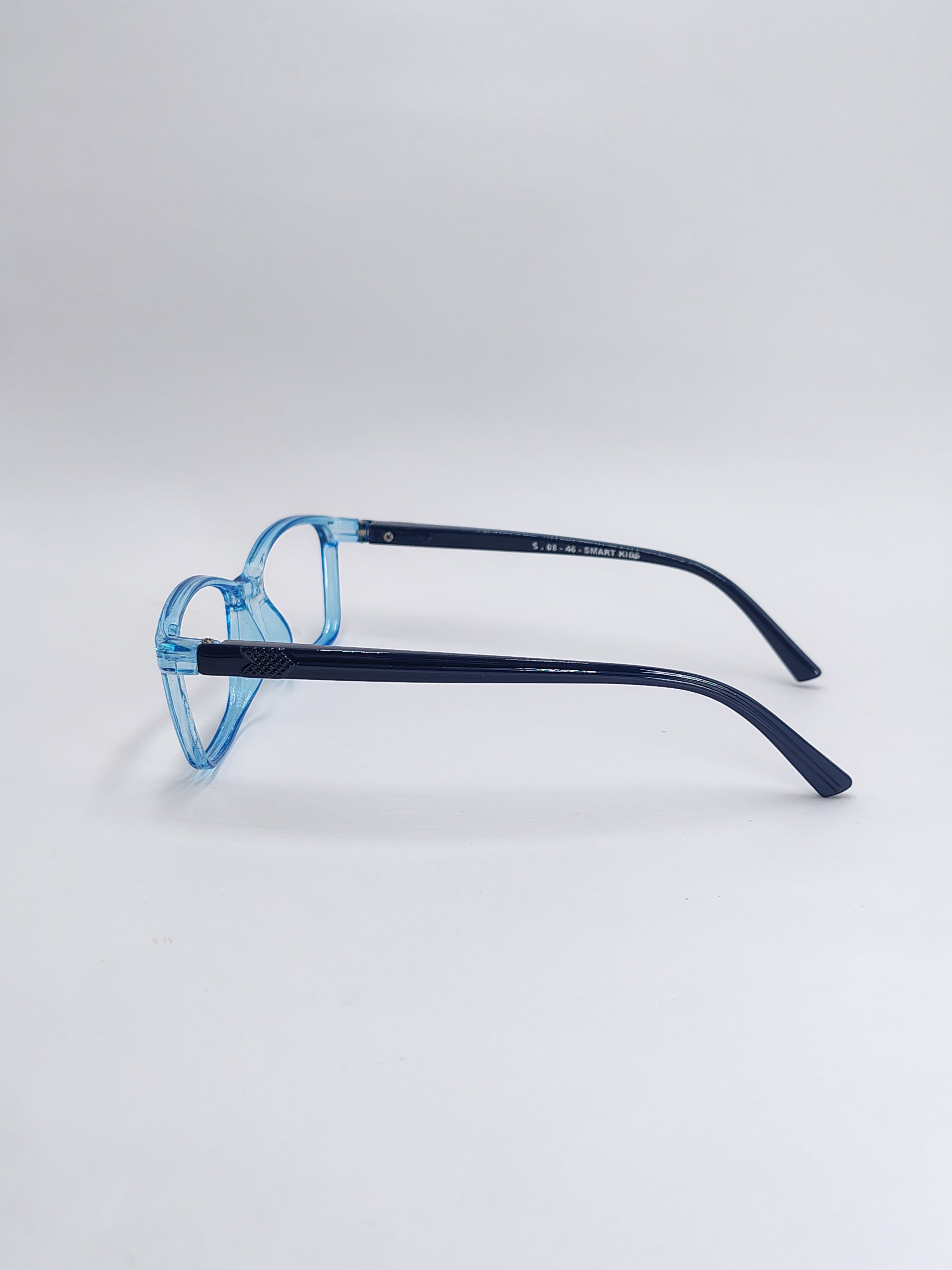 vision plus gloss transparent dual blue frame