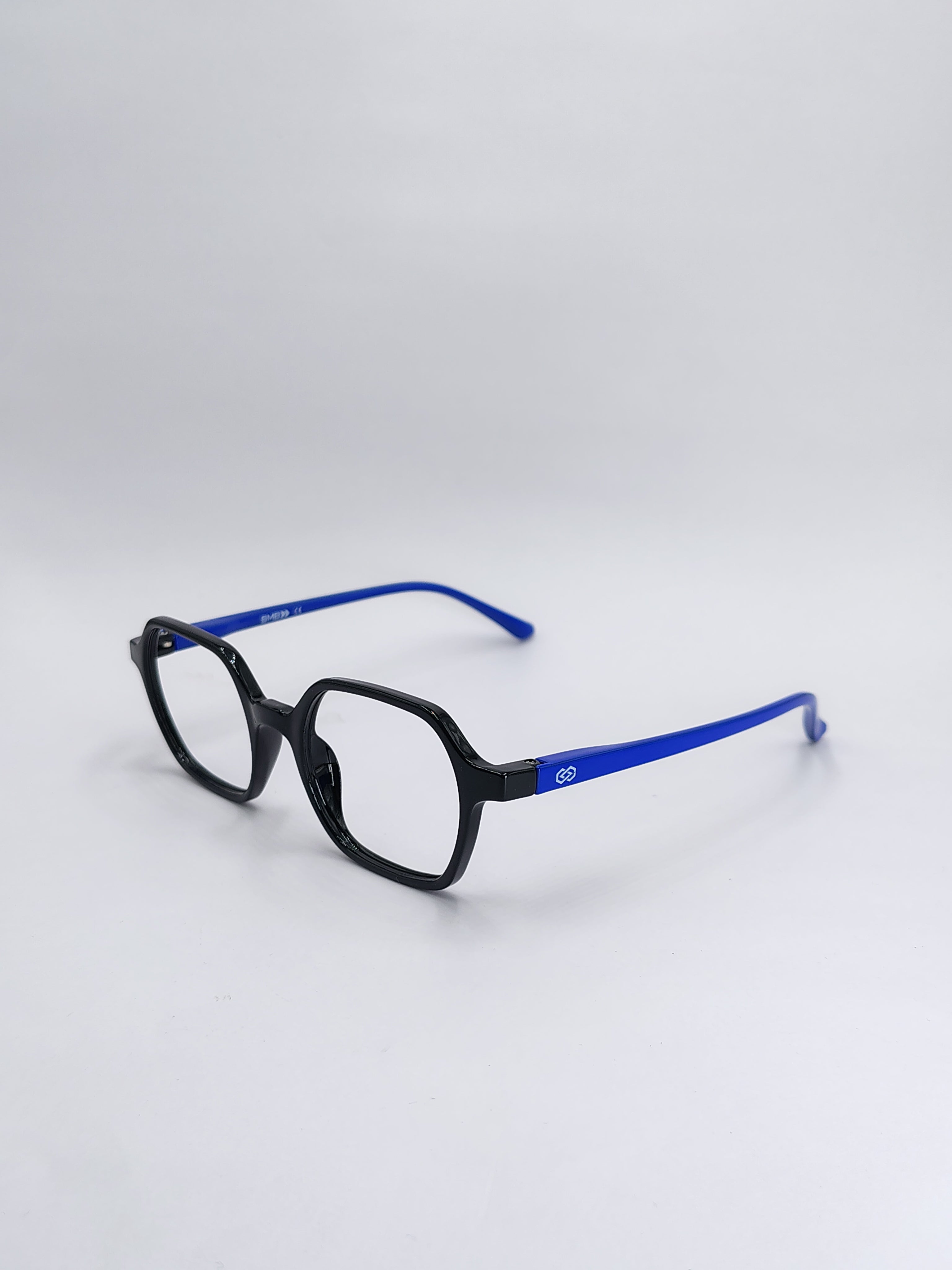 vision plus glossy black and blue frame