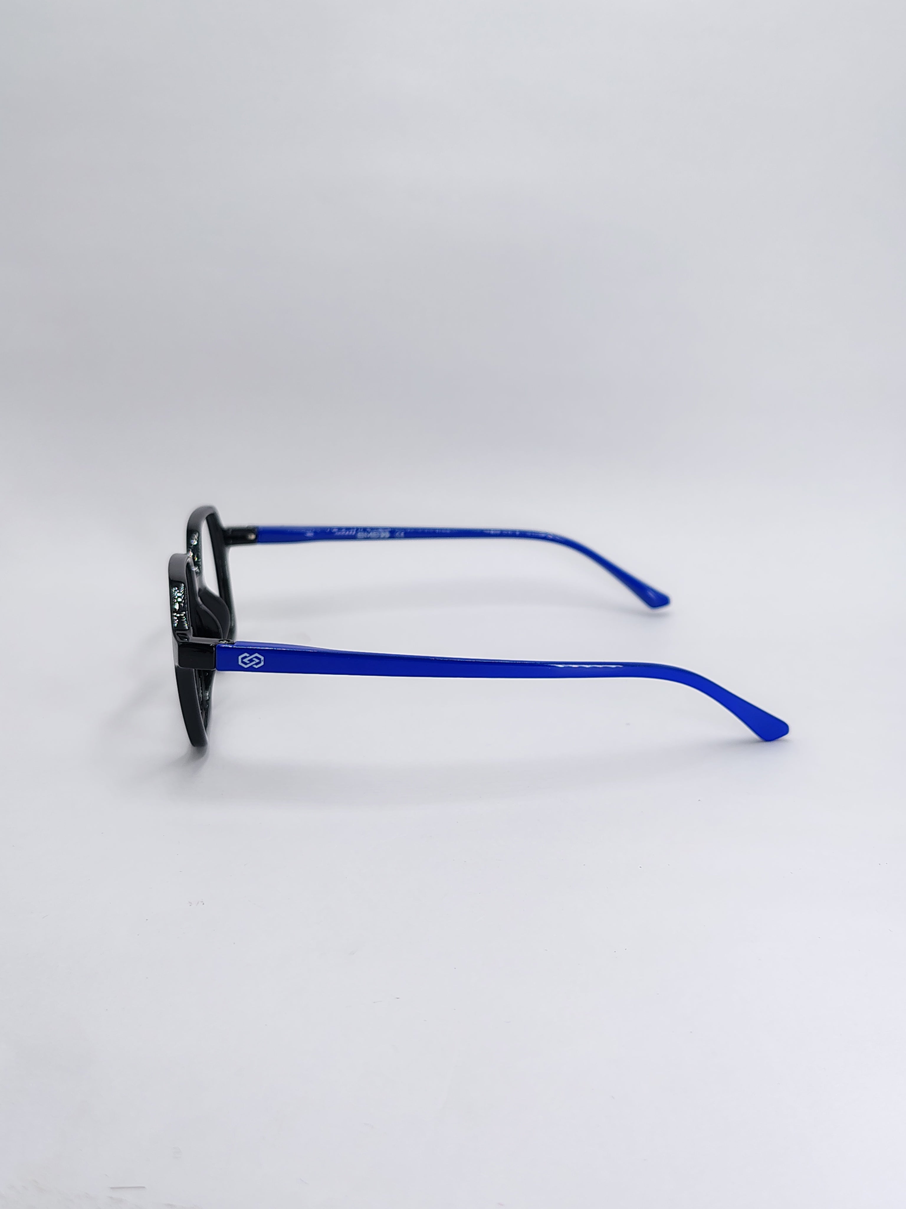 vision plus glossy black and blue frame