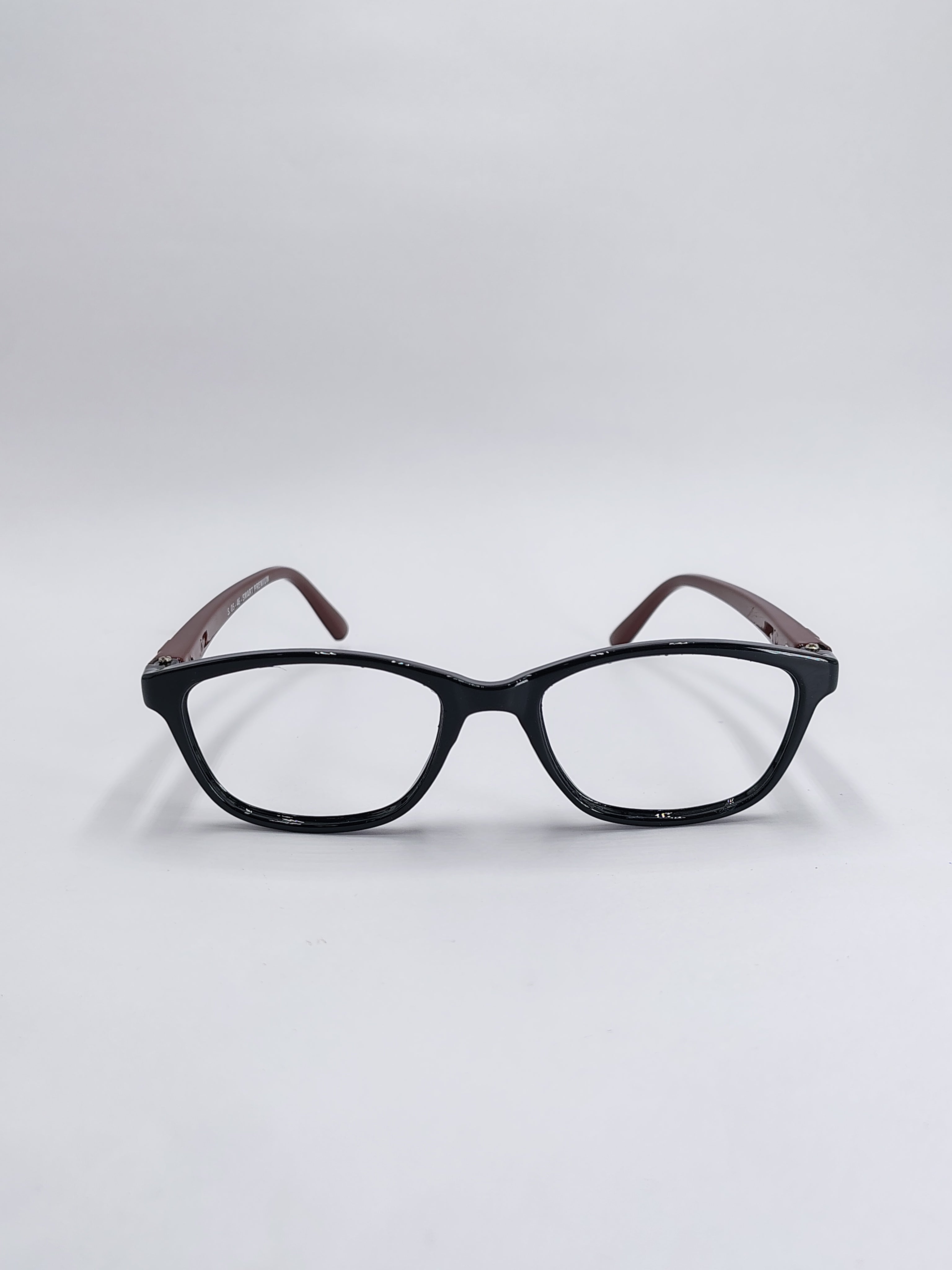 vision plus glossy black and brown frame