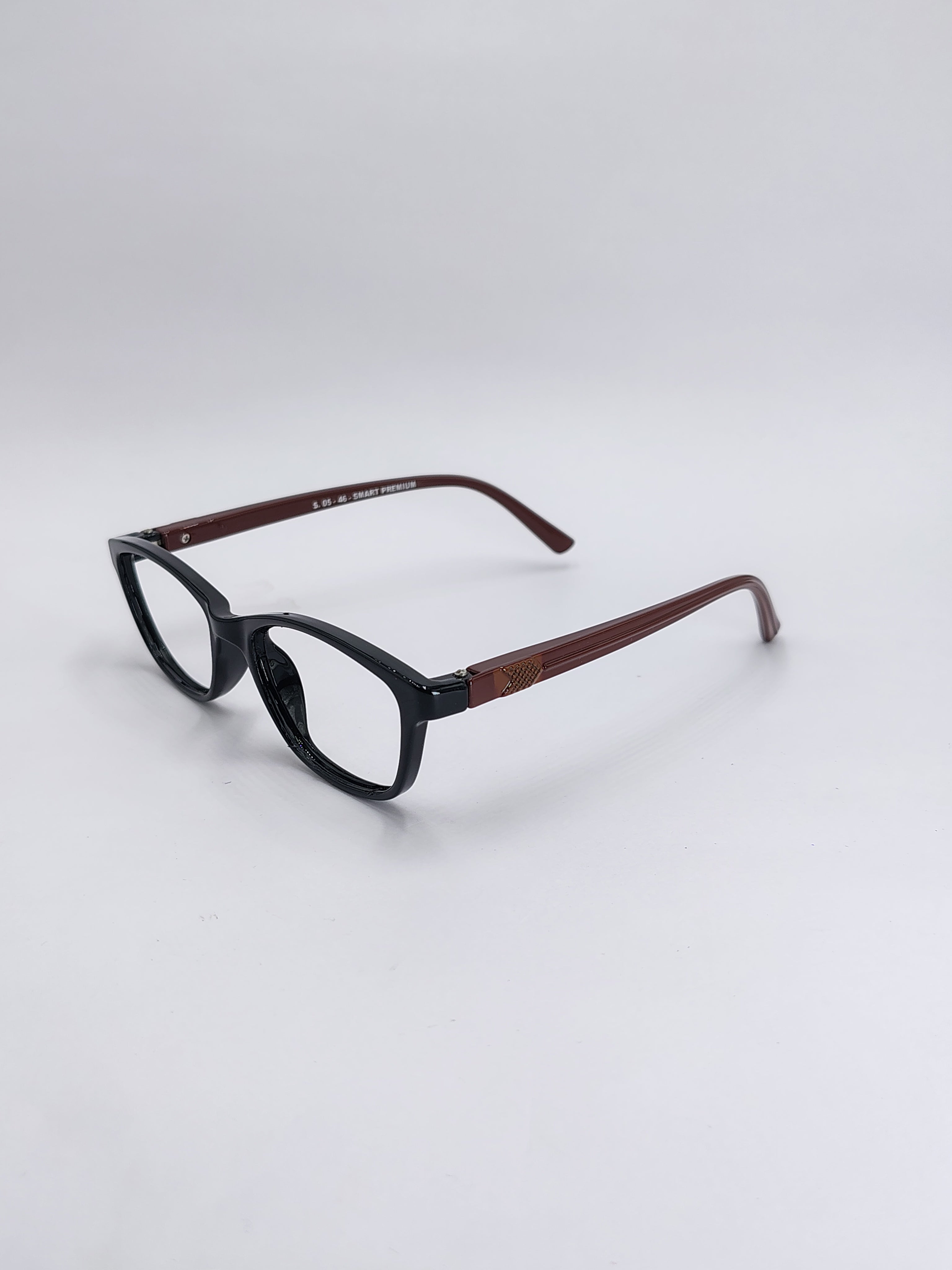 vision plus glossy black and brown frame