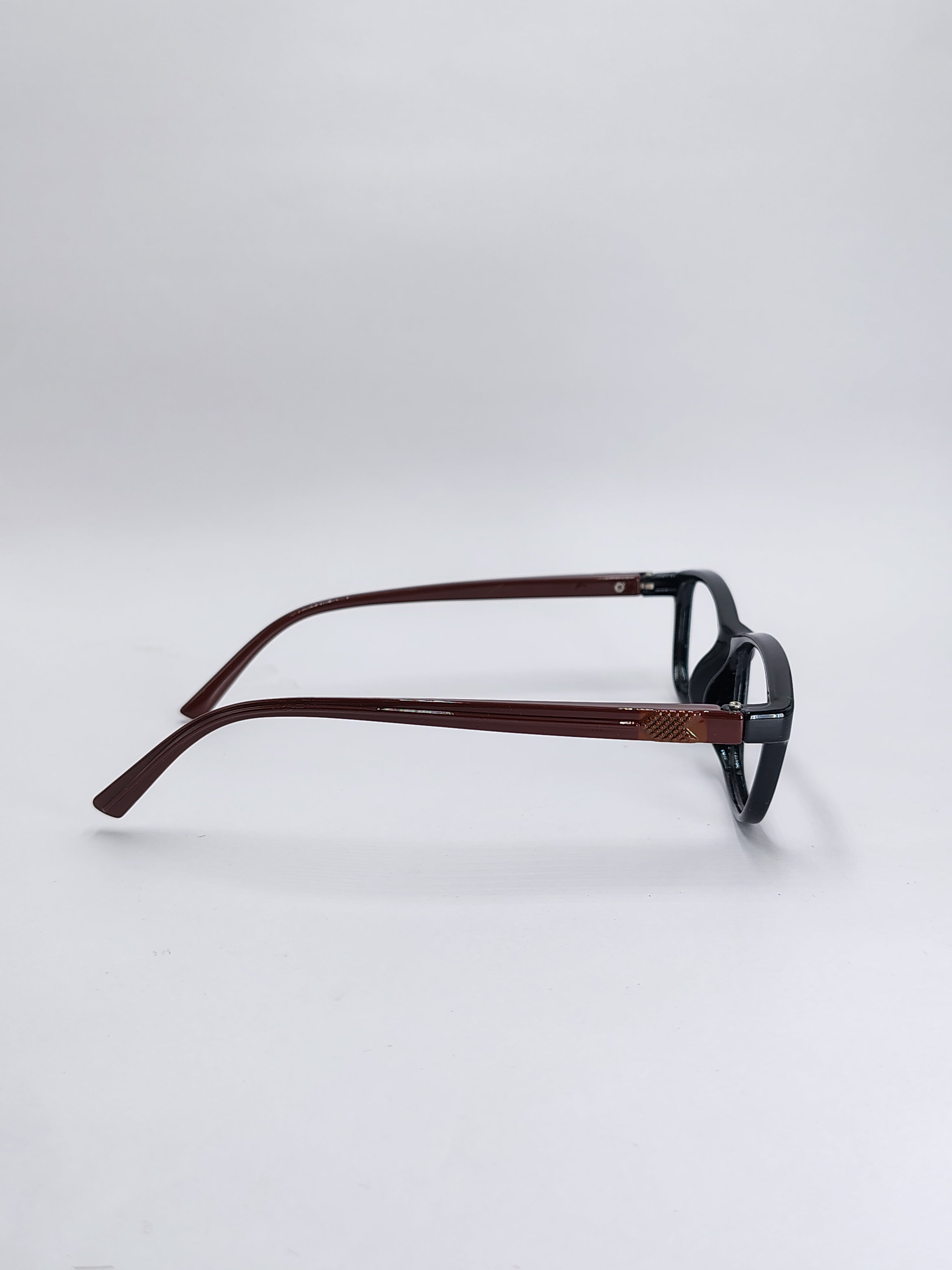 vision plus glossy black and brown frame