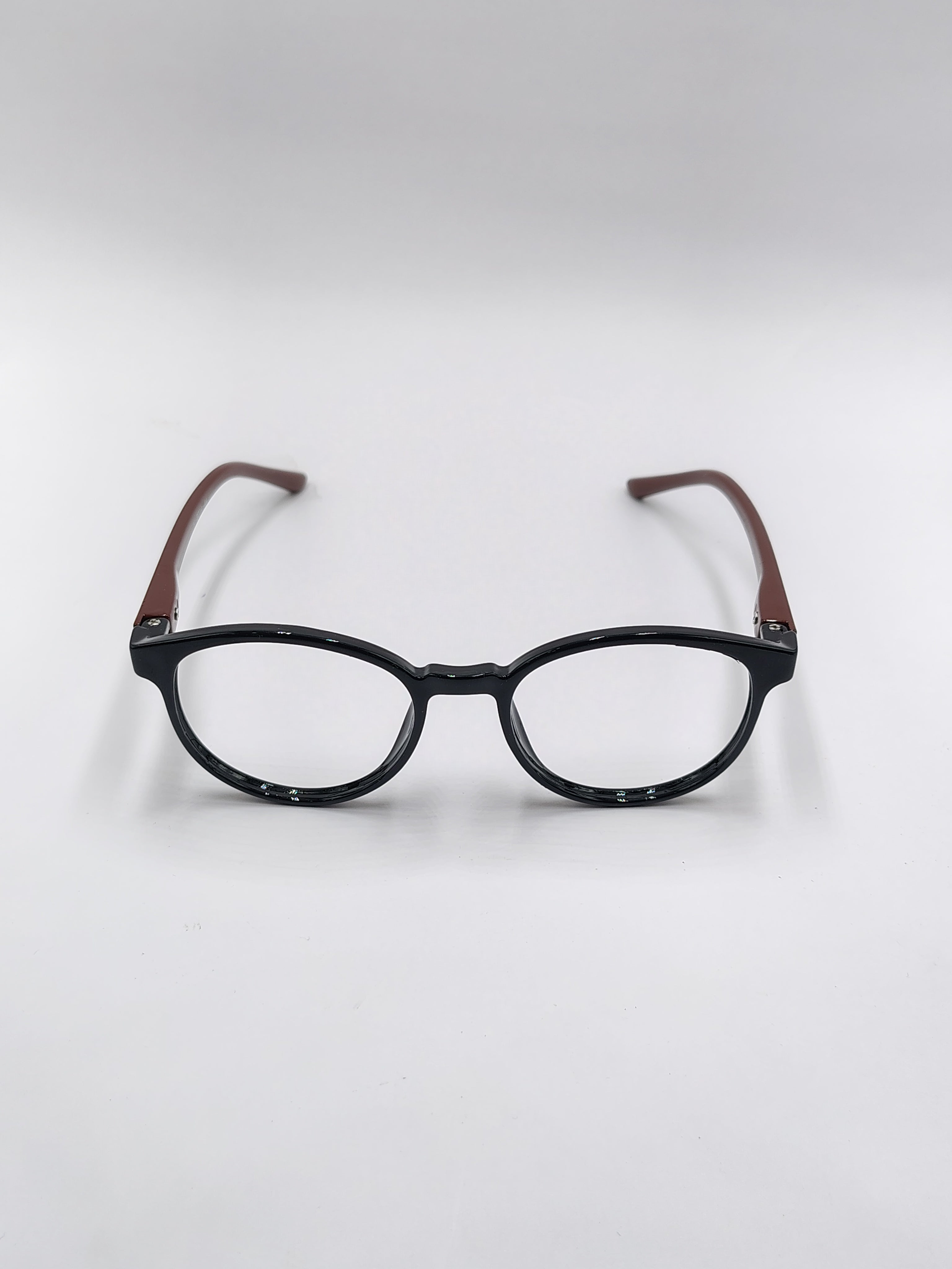 vision plus glossy black and brown frame