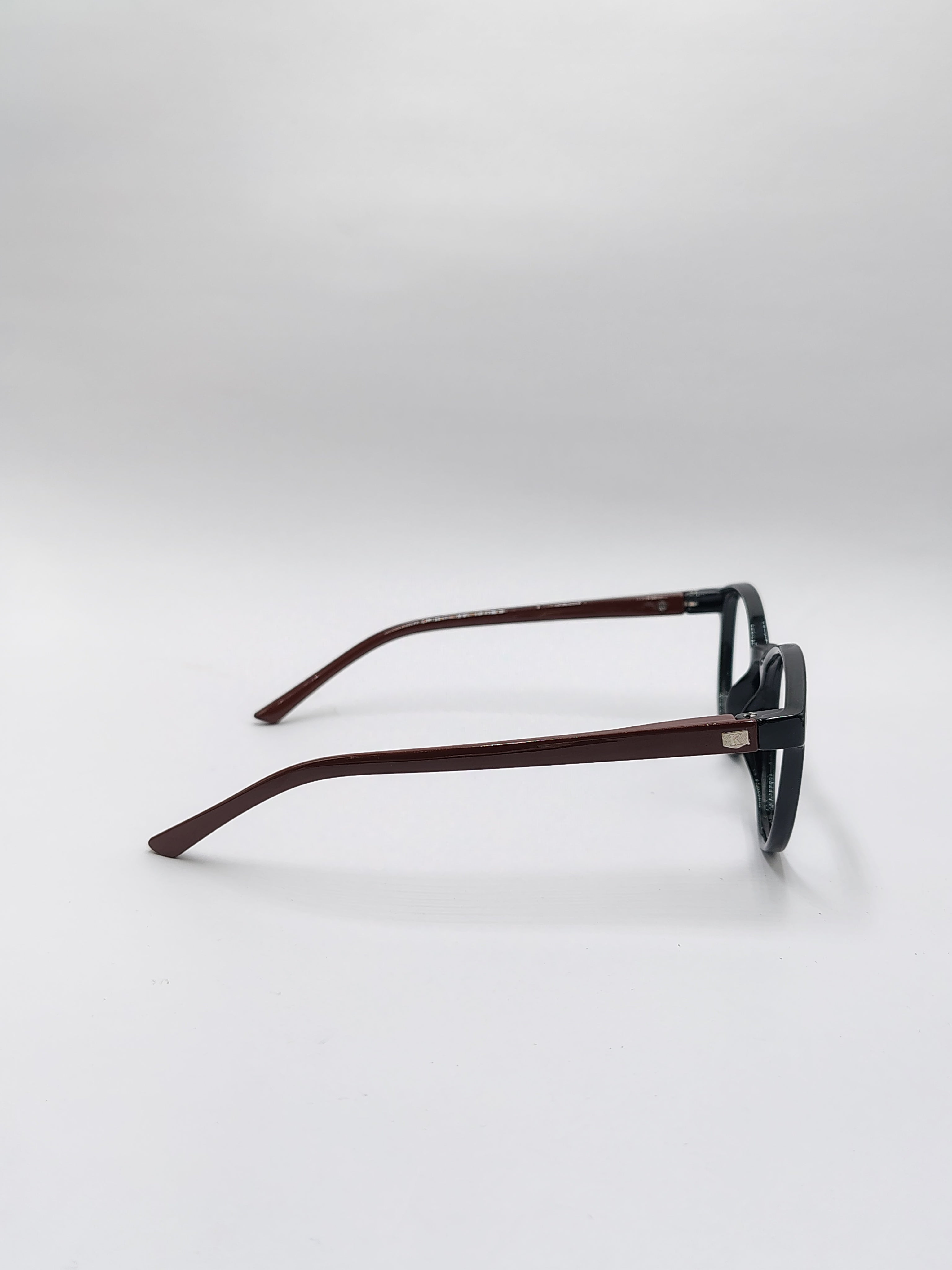 vision plus glossy black and brown frame